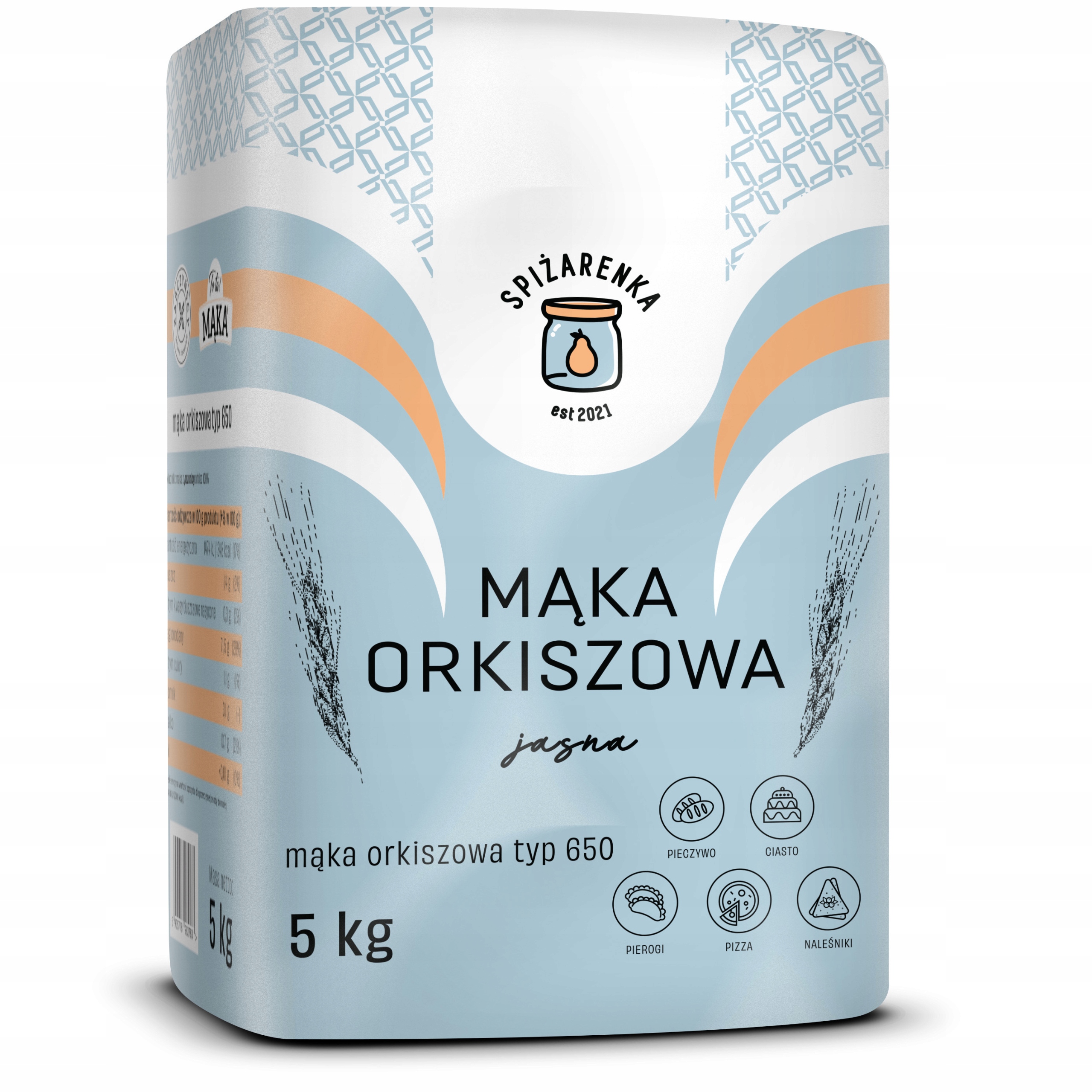 Levně 2x Špaldová Mouka 5KG světlá Typ 650 Polsko Špalda Spiżarenka&ToTa!