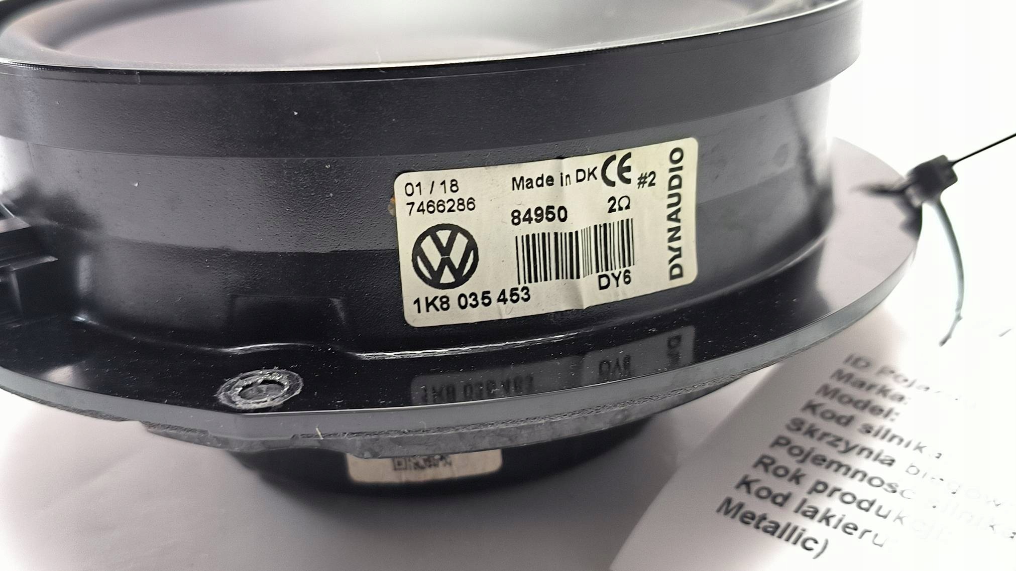 speaker 1K8035453 VOLKSWAGEN GOLF VII LIFT