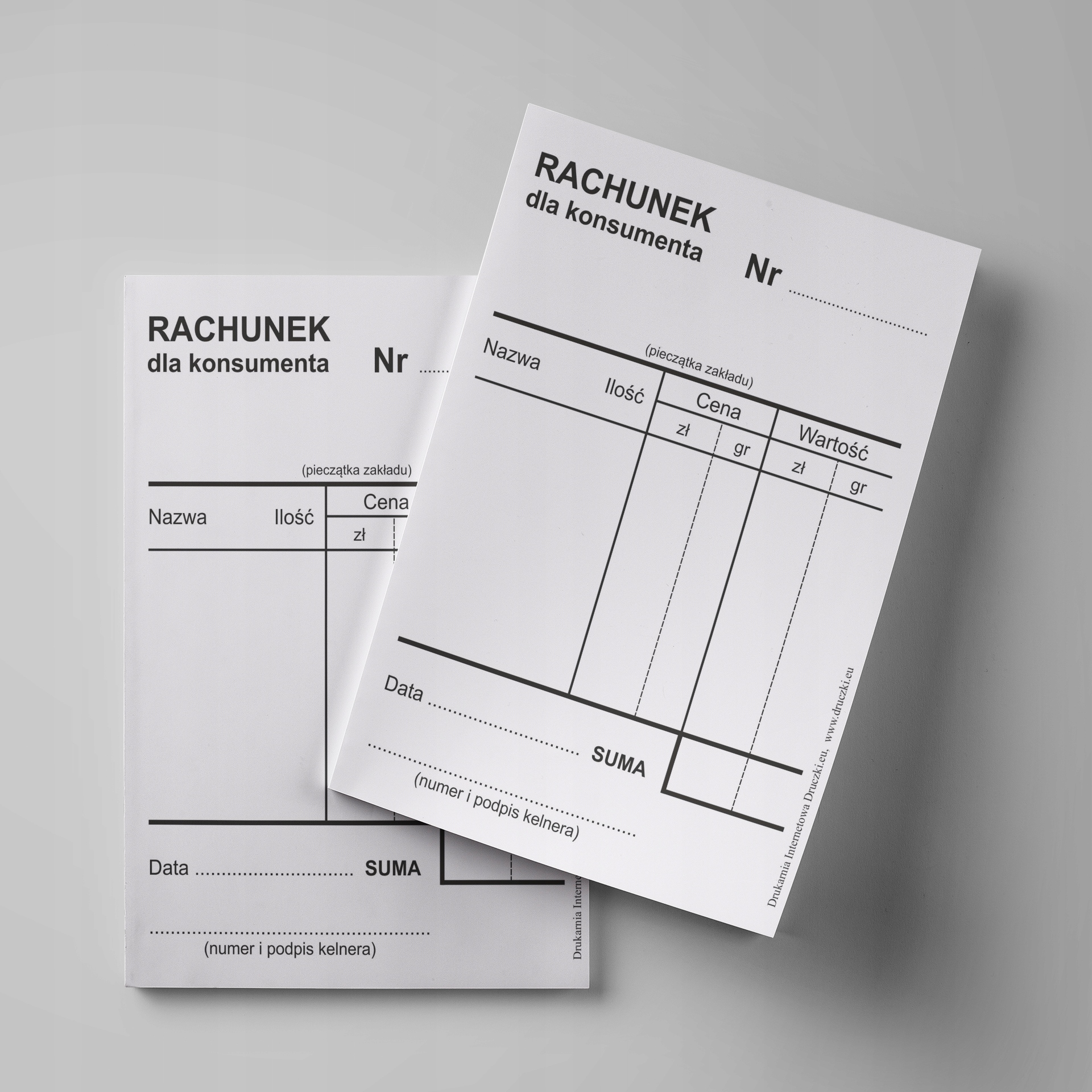 

Rachunek dla konsumenta A6 262-5 Nadruk +Numeracja