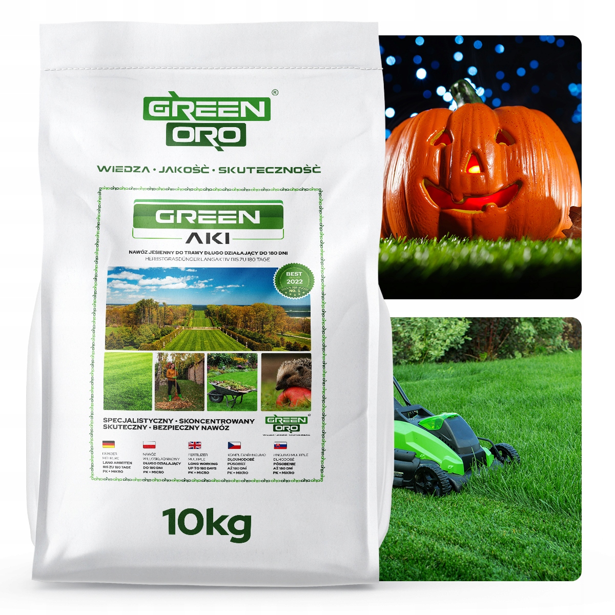 Nawóz Jesienny do Trawy Trawnika 10kg Green Aki Trawa Traw Ozdobnych