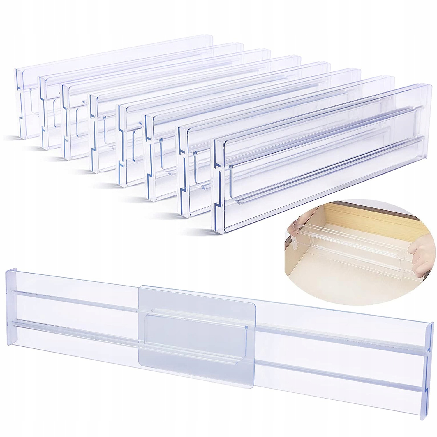 ORGANIZER DO SZUFLADY PRZEGRÓDKI SEPARATOR SZUFLADY SZAFY 8szt