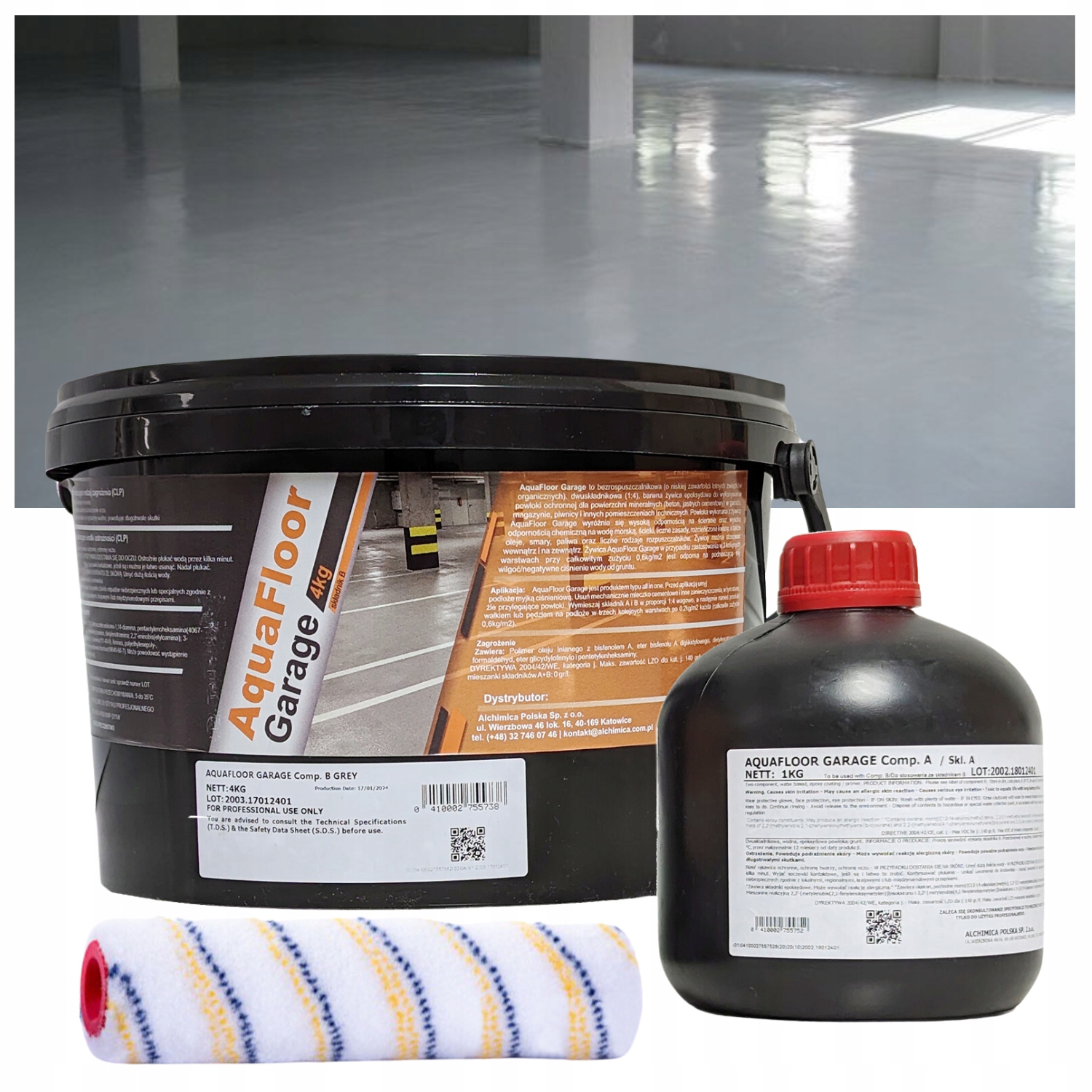 Żywica Epoksydowa do Betonu Podłoga do Garażu Alchimica Szara 5kg 15m2