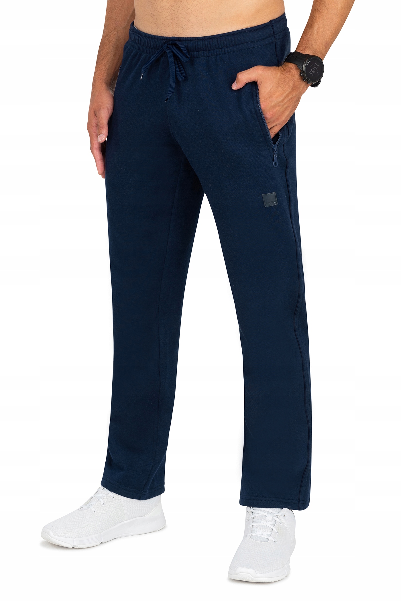 Bavlněné pohodlné tepláky Polský Výrobek Darek Tmavě modré XL