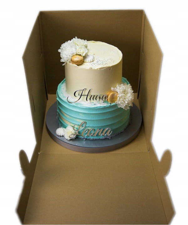 35x35x35 pudełko na tort z okienkiem wysokie Liczba sztuk w opakowaniu 1