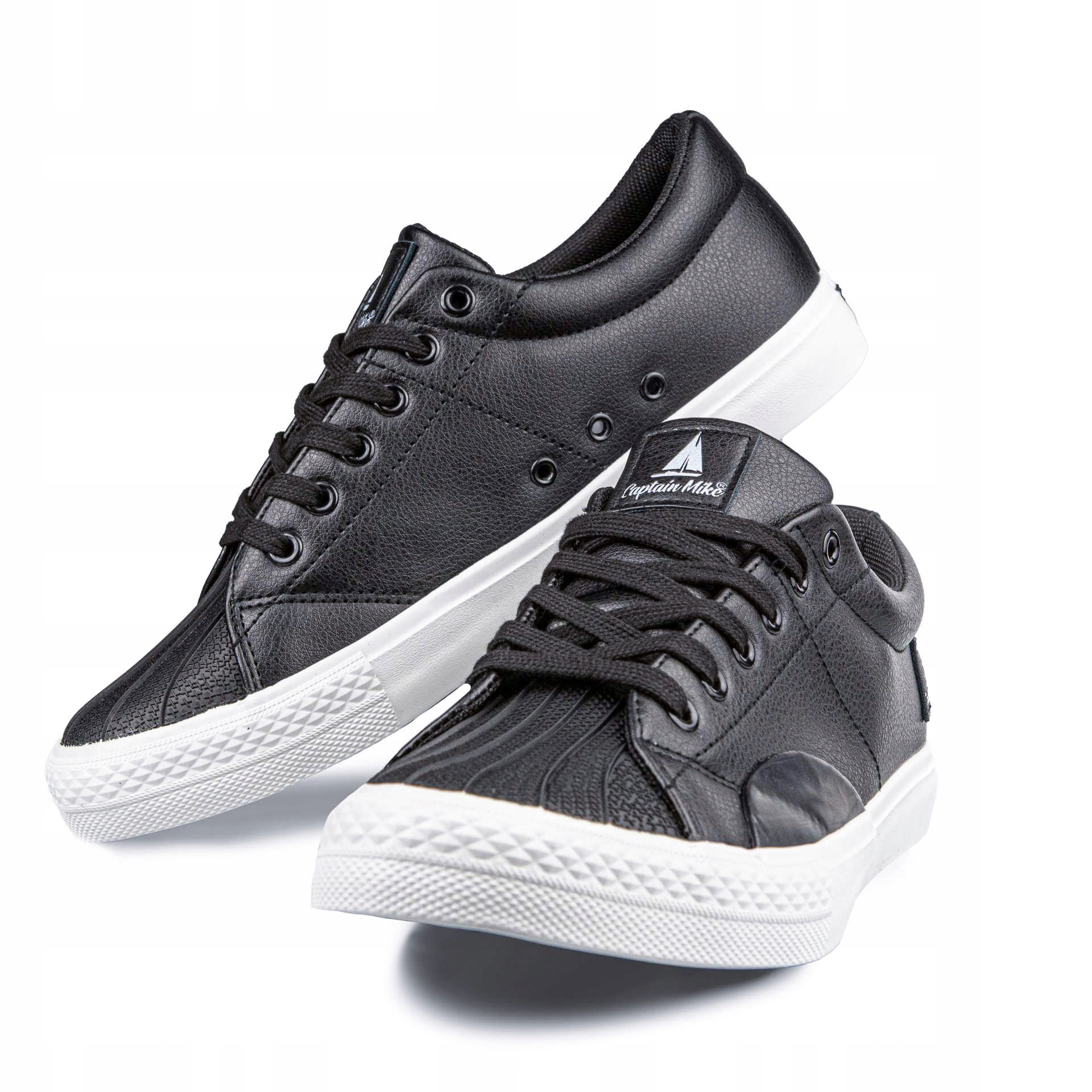Klasické tenisky, černé sportovní boty Captain Mike 45