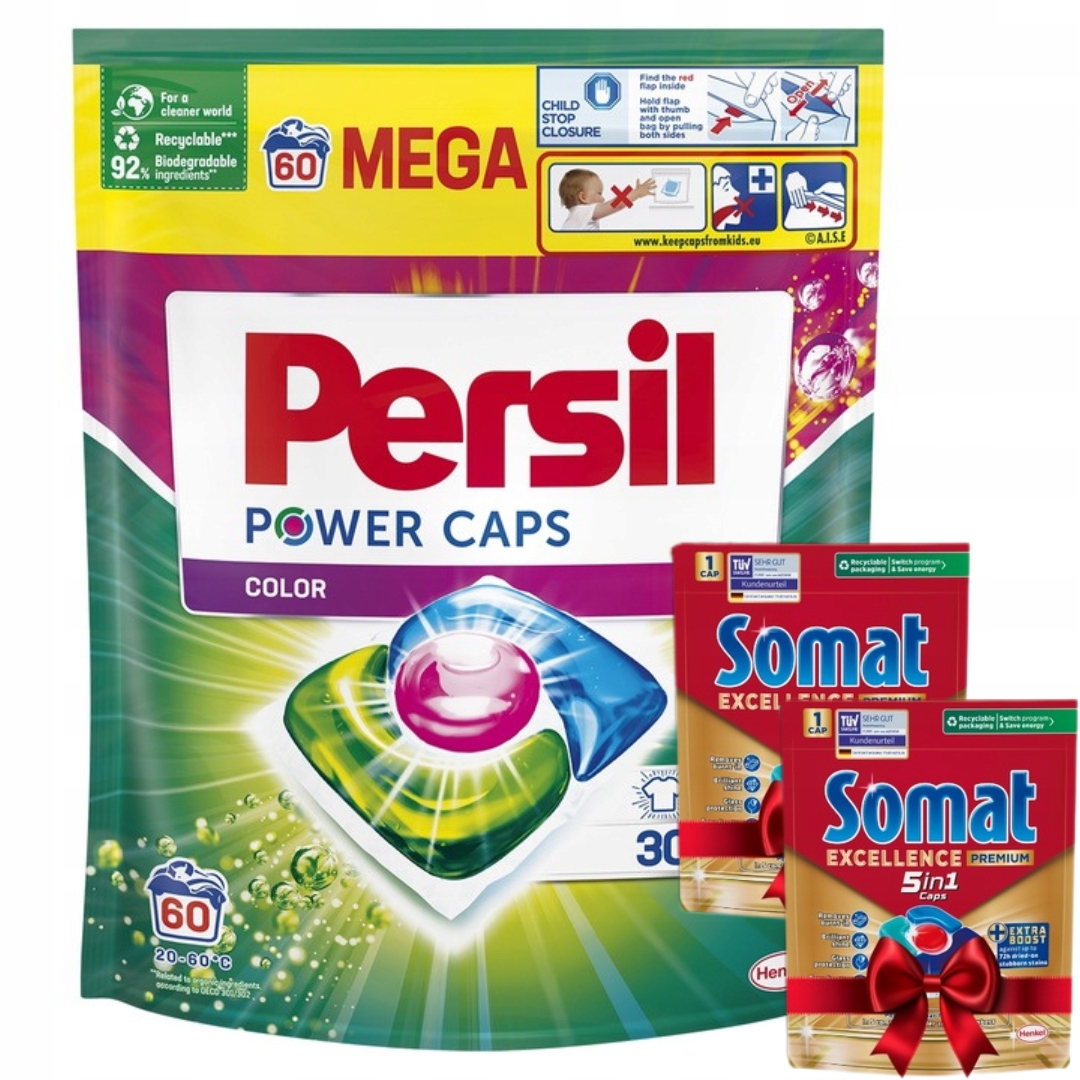 Persil Power Caps Kapsułki do Prania Koloru 60 szt x2