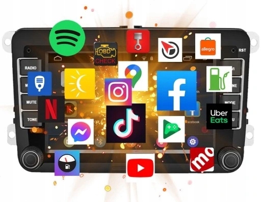 RADIO SAMOCHODOWE NAWIGACJA 2DIN RADIO VW PASSAT B6 B7 GOLF 5 V 6 VI PRO Radio informacja RDS pasmo AM pasmo FM radio cyfrowe DAB+