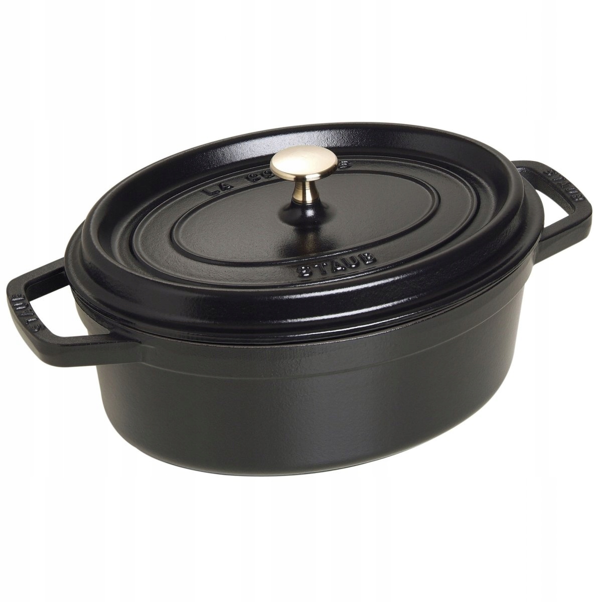 Liatinový Hrniec oválny 3,2l Black La Cocotte Staub