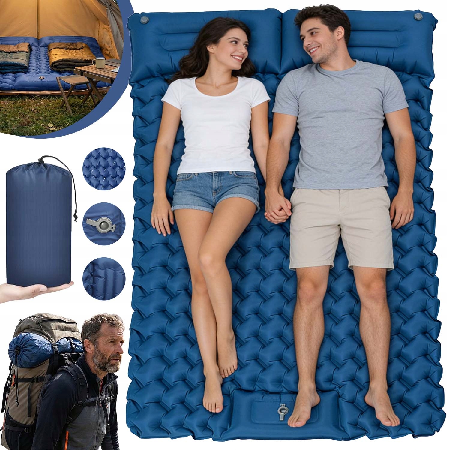 Turistická Kempingová Samonafukovací Podložka Pod Stan 195*120*8 CM, Přenosná