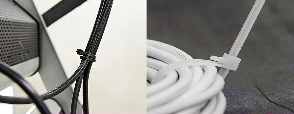 OPASKI ZACISKOWE KABLOWE TRYTKI BIAŁE 150x3,6 Szerokość 3.6 mm