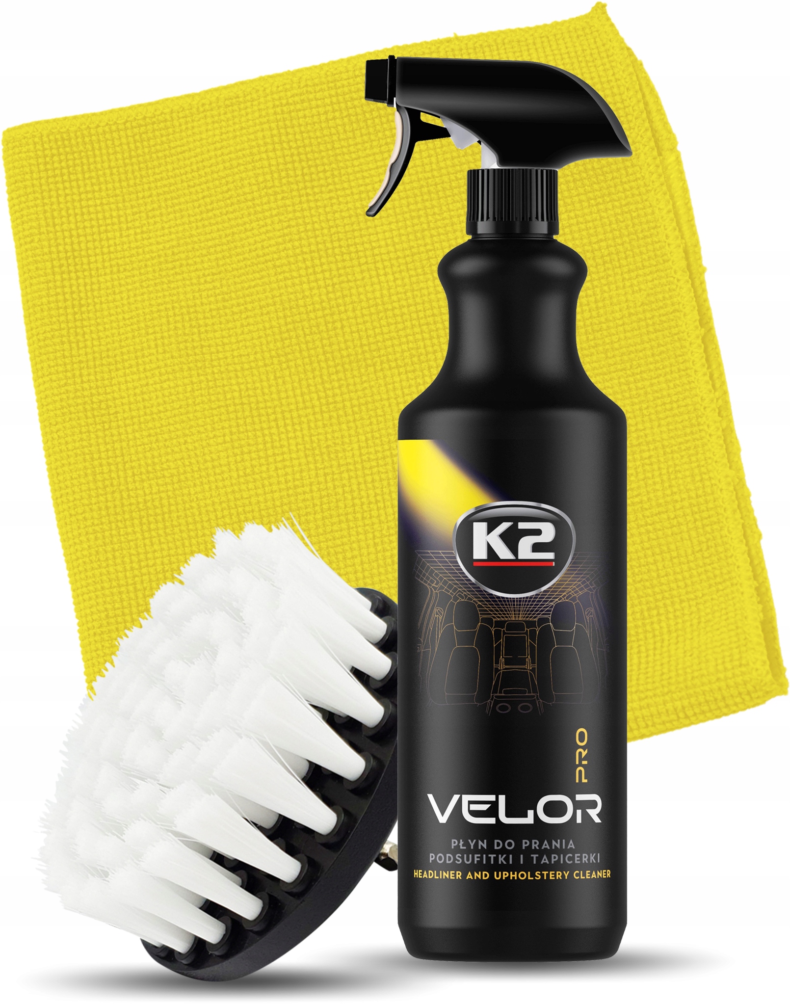 K2 Velor PRO miękka szczotka do prania tapicerki