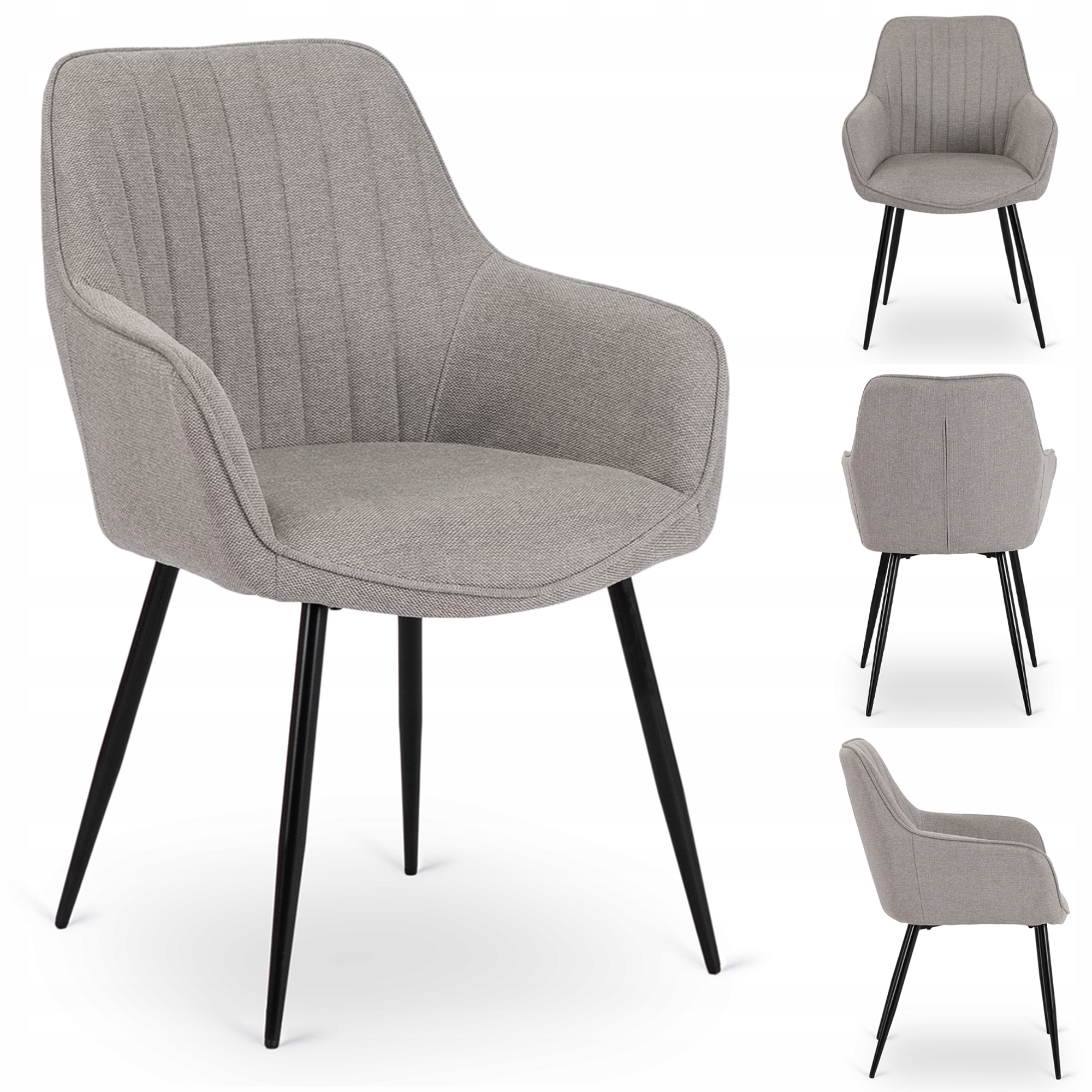 Čalouněná židle do jídelny v kuchyňském obývacím pokoji Malaga šedá