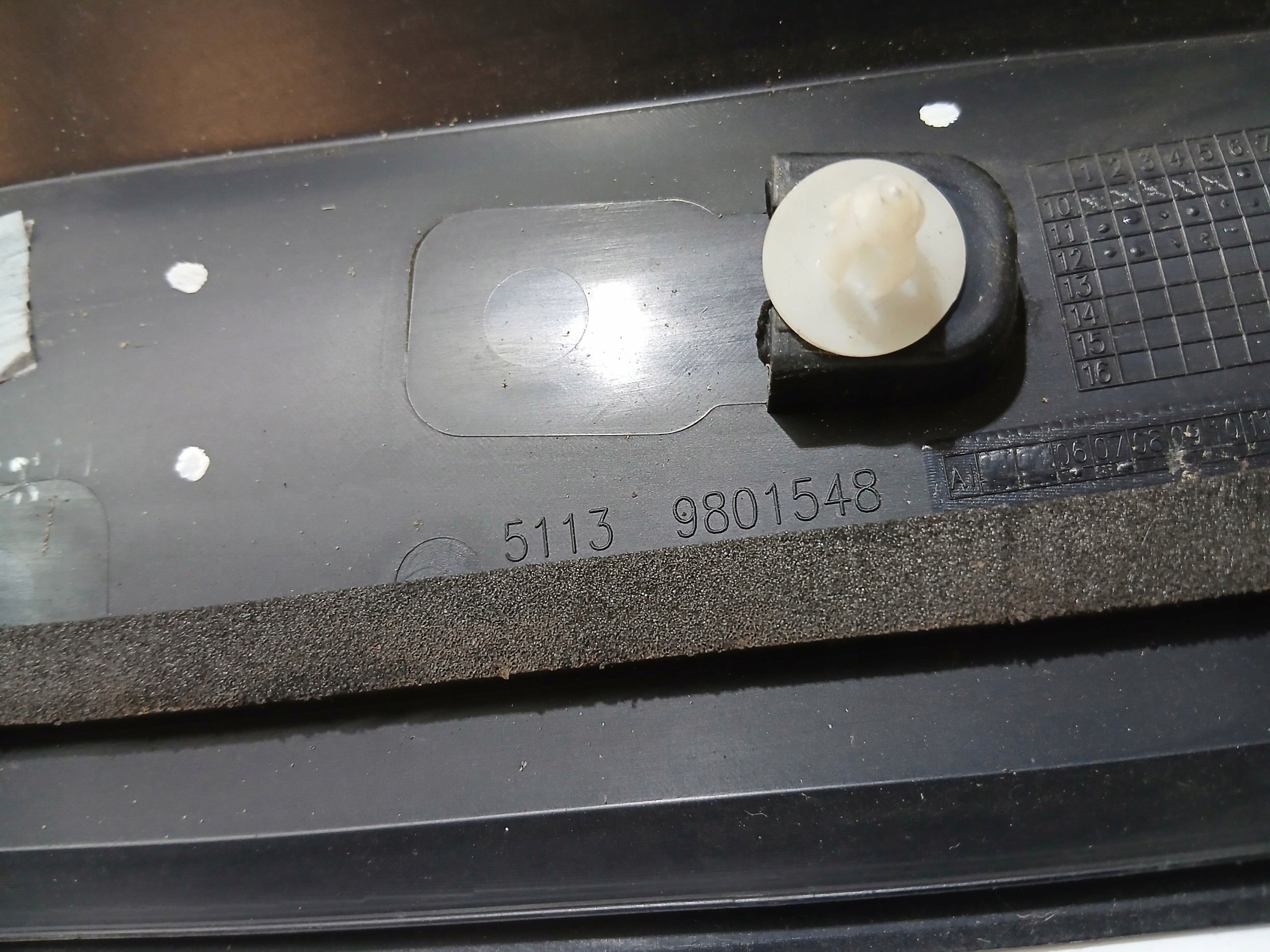 blende abdeckung säule rechts heck MINI R60 9801548
