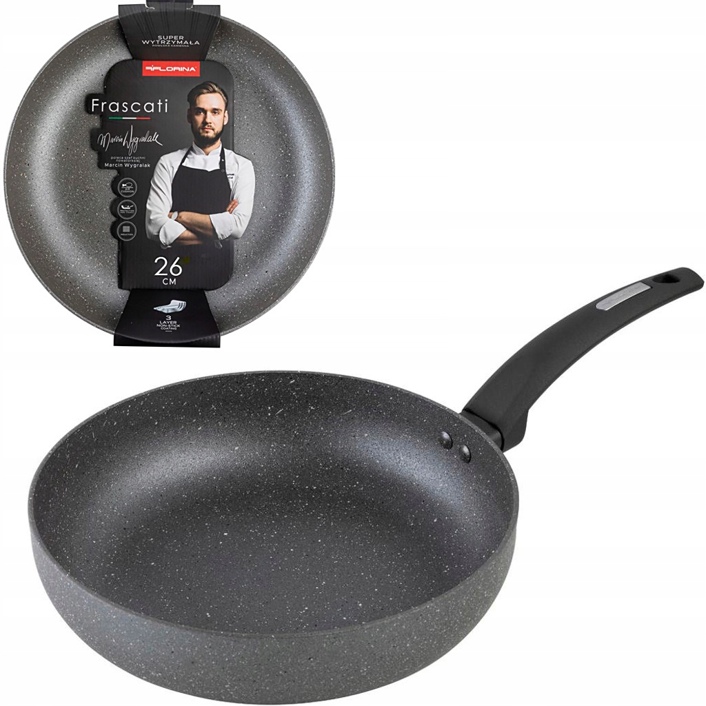 

Patelnia Frascati Z Powłoką Lava Stone 26cm Indukc