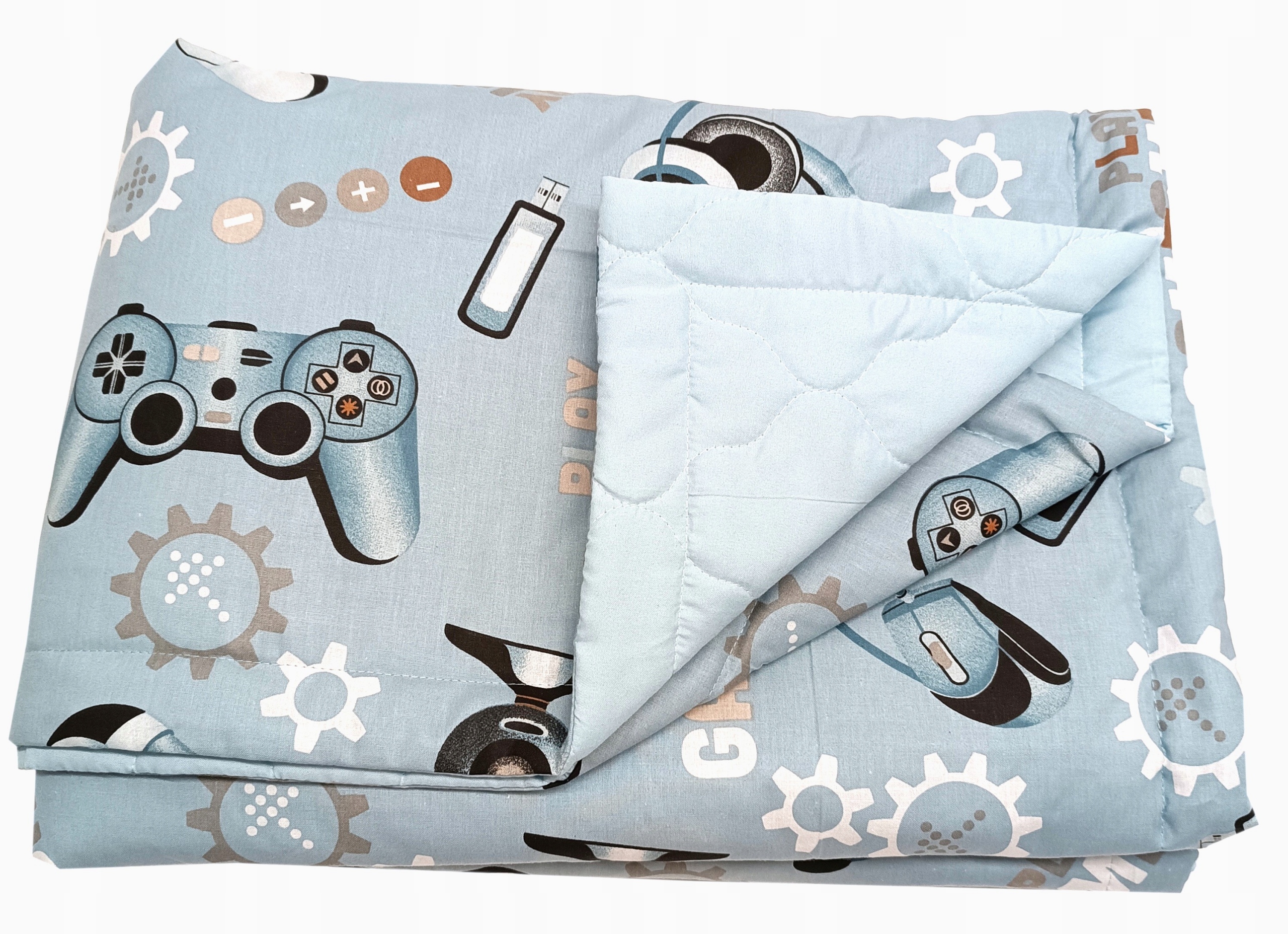 Přehoz na postel, pléd 90x180, dvoubarevný