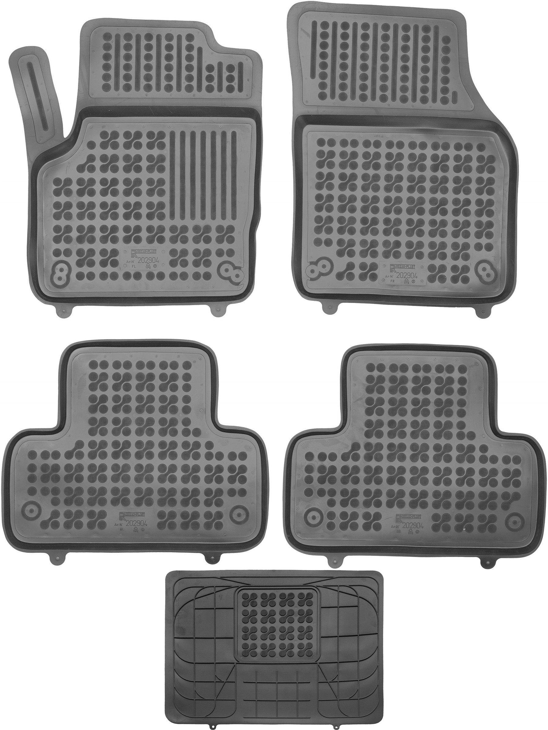 Коврики Резав-Пластик резиновые 202904+203501 5 el.