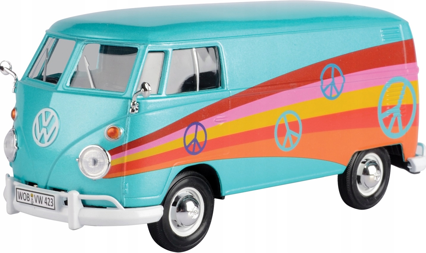 Vw Type2 T1 Delivery Van Peace 1:24 Motormax 79583
