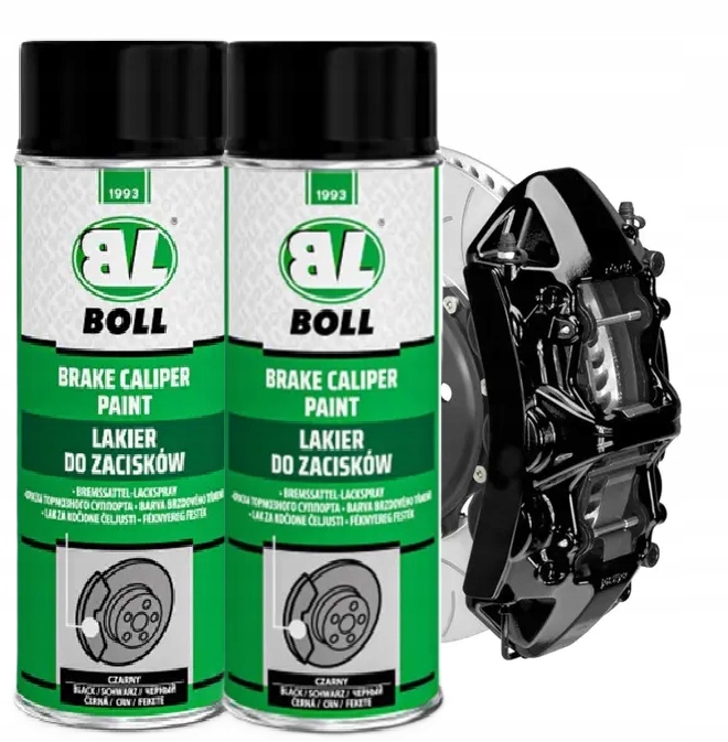 Lakier spray do zacisków i bębnów hamulcowych czarny 800 ml Boll