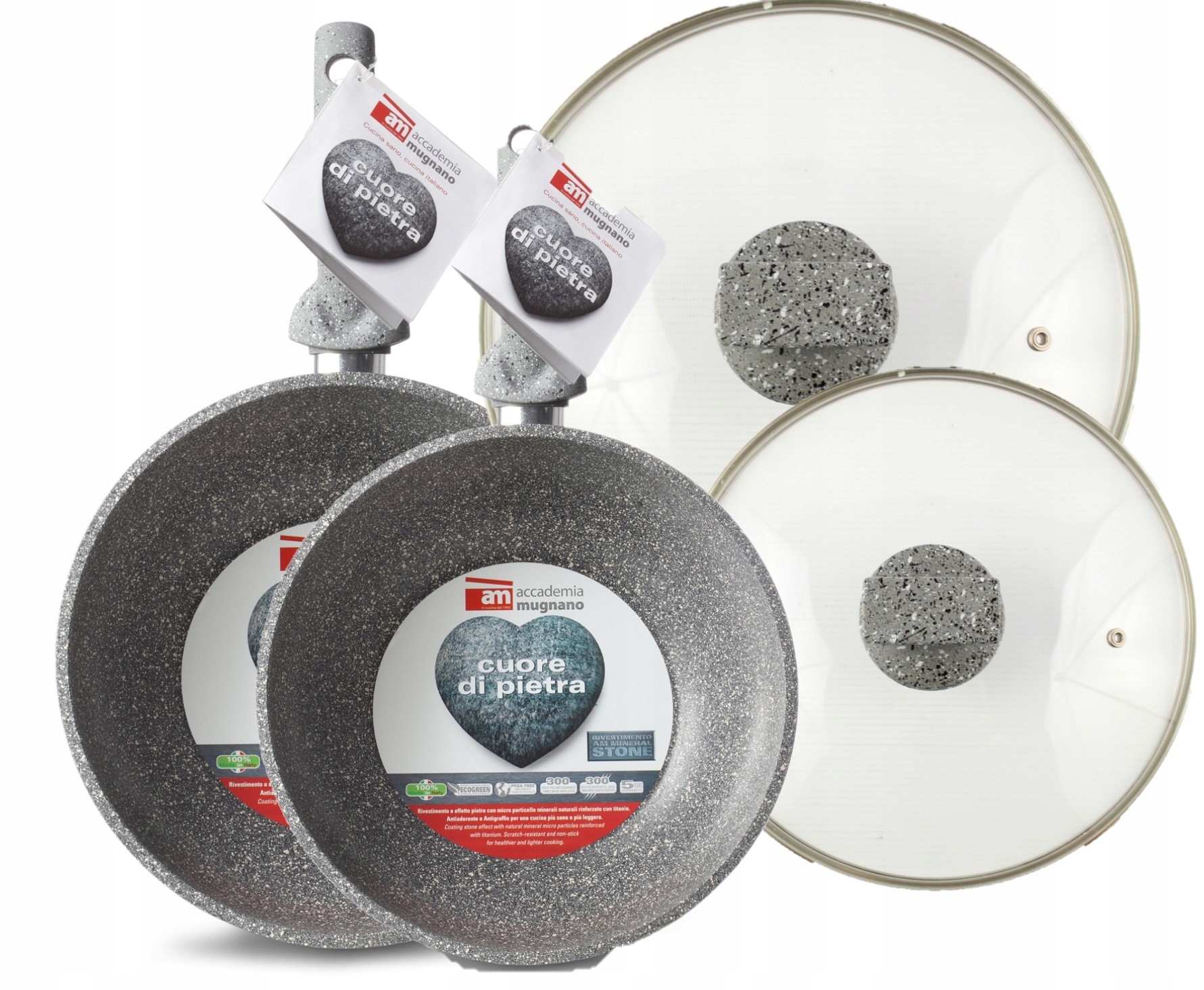 

Zestaw patelni z pokrywami Di Pietra Gaz 24/26 cm