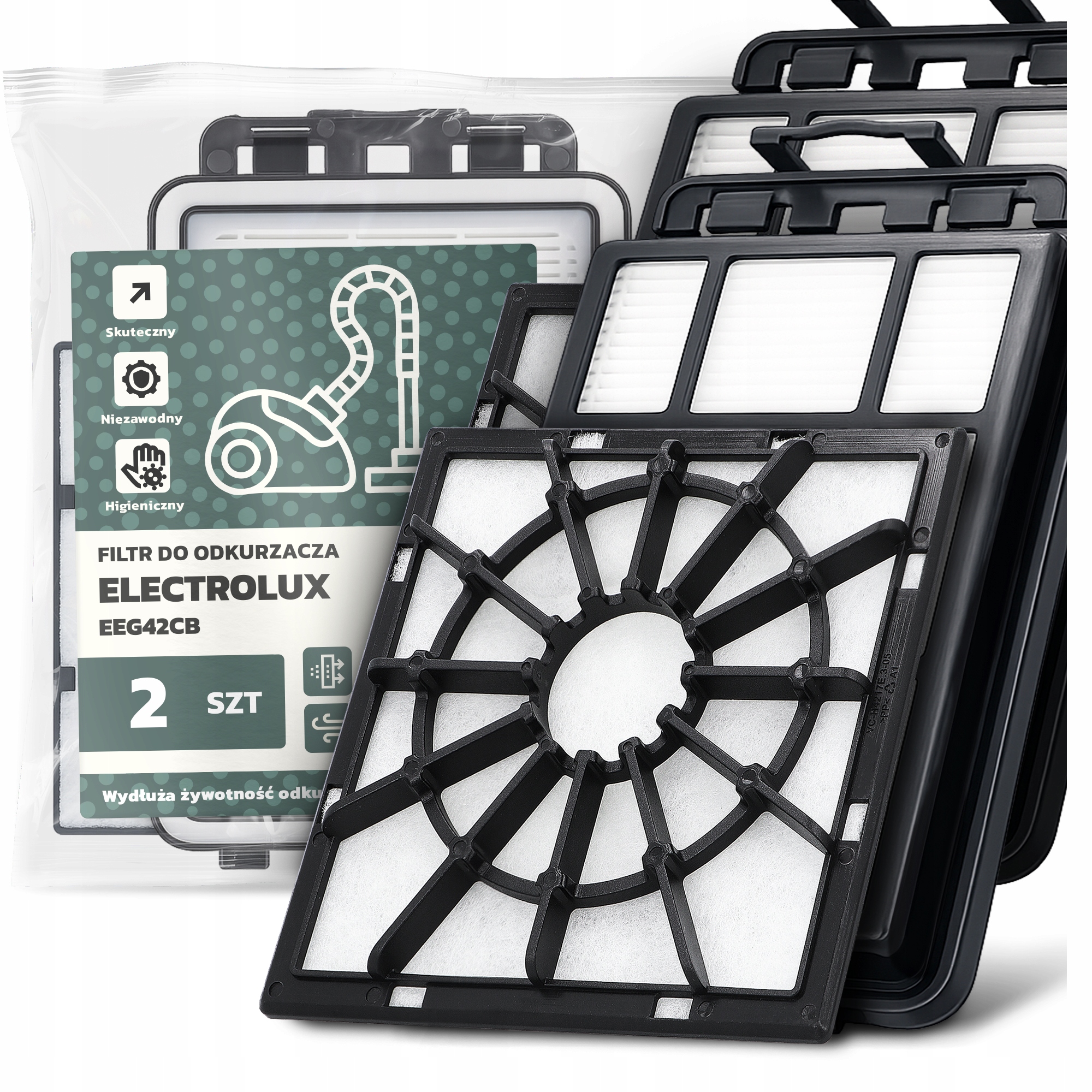 2x Filtry Do Vysavače Electrolux EEG42CB Omyvatelný Filtr Sada Em-w