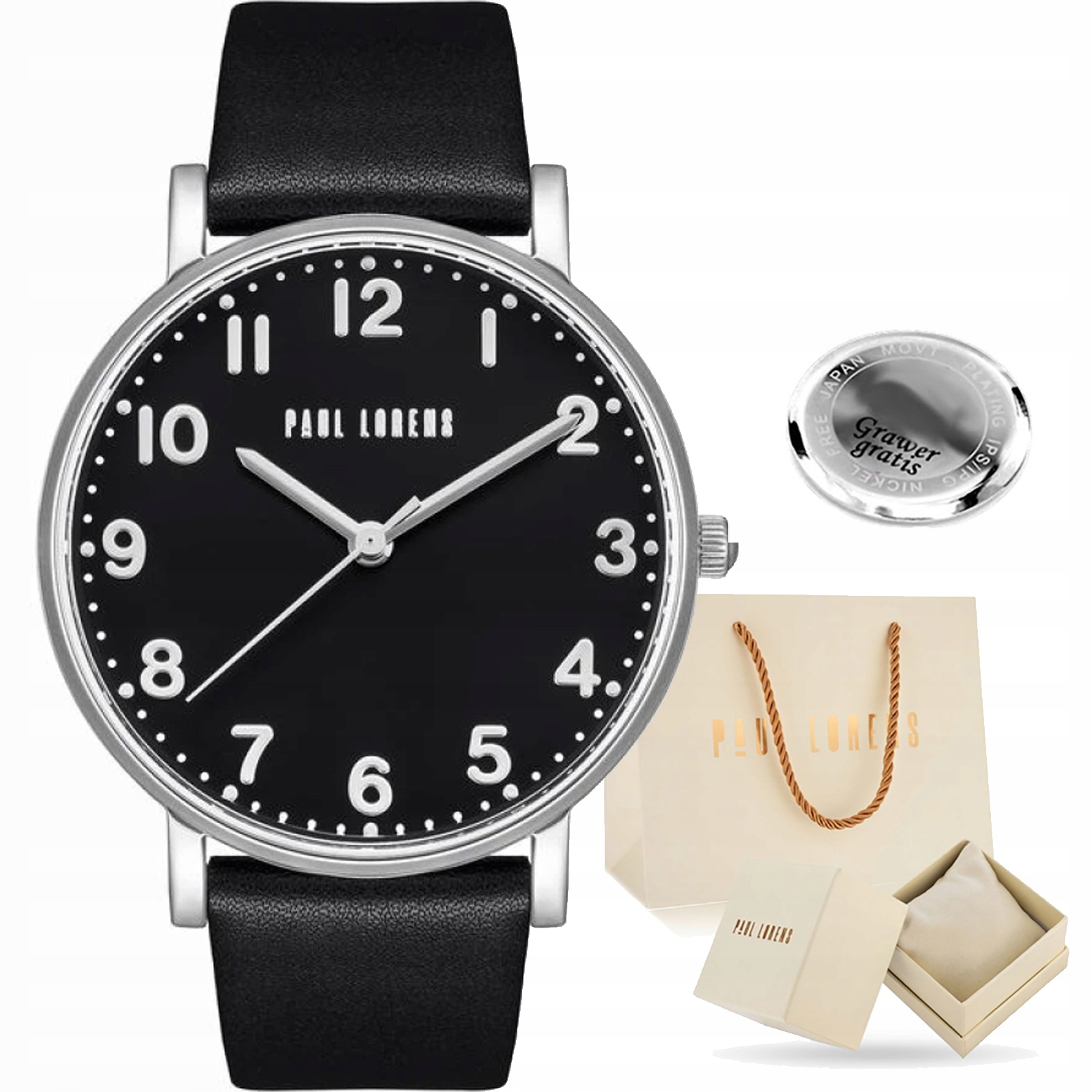 Dámské hodinky Paul Lorens Farah kožený klasický ciferník s číslicemi Gravírování