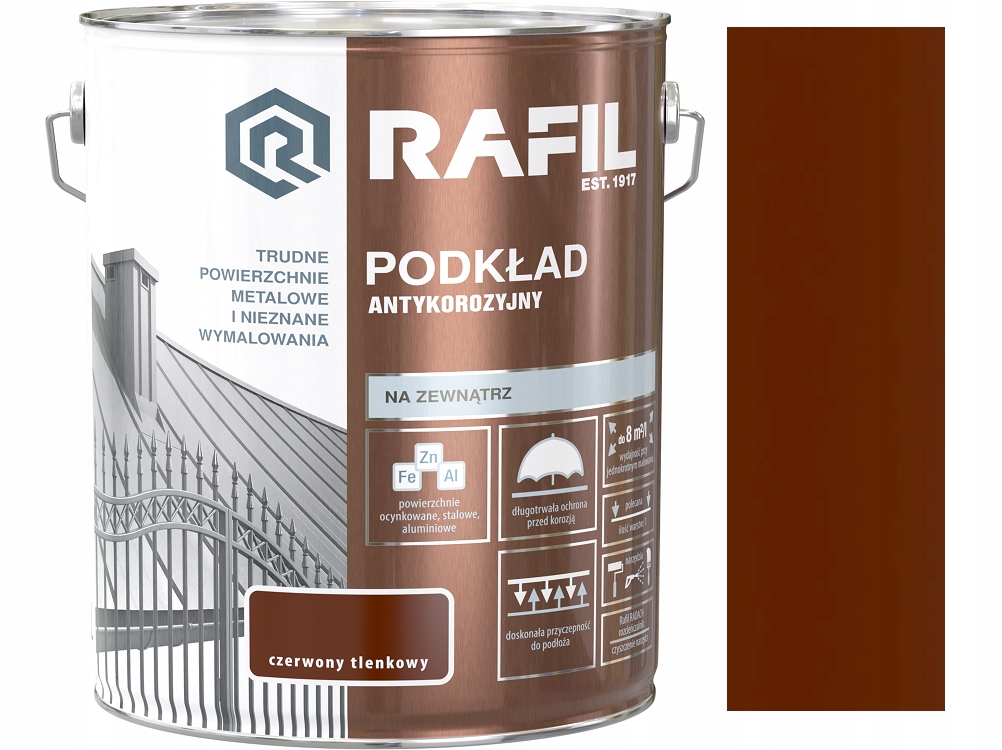 

Rafil Podkład Antykorozyjny Czerwony Tlenkowy 10L
