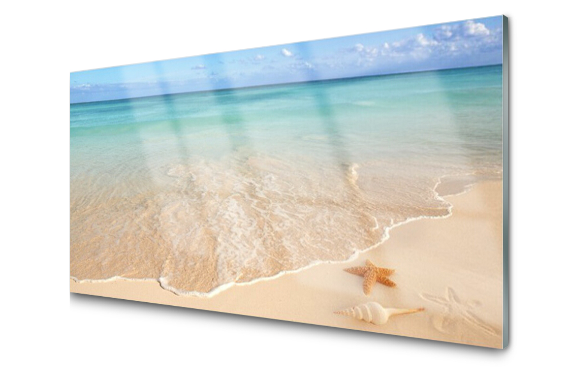 

Panel szklany dekoracyjny Plaża Rozgwiazda 100x50