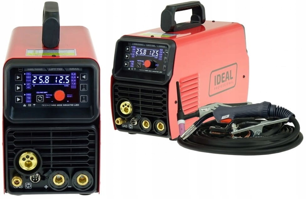 Półautomat spawalniczy Tecno Mig 203 Led Synergic Ideal Mig/mag Mma Tig Flu