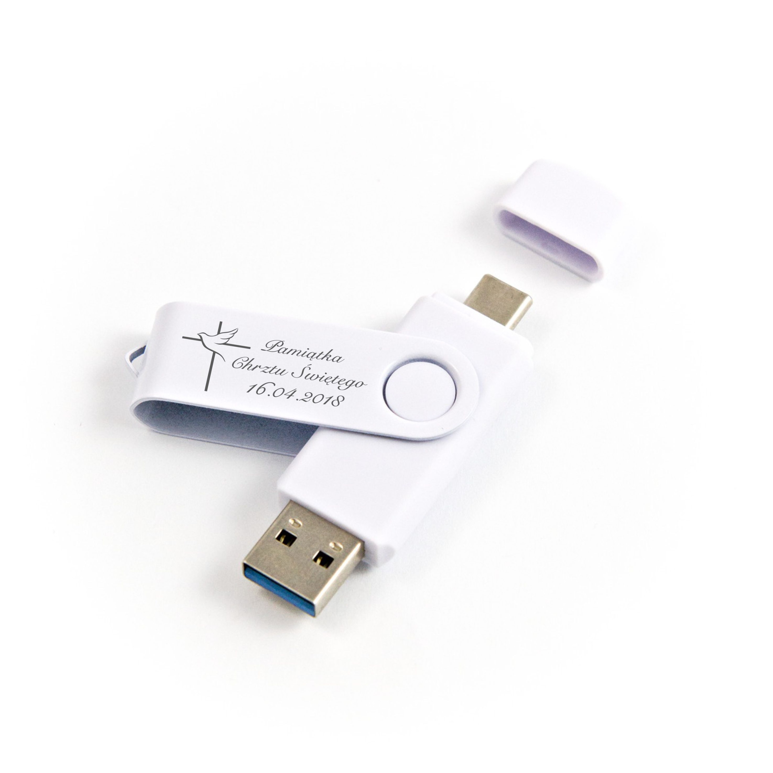 pendrive 64 Gb Usb 3.0 Usb-c Grawer Chrzest