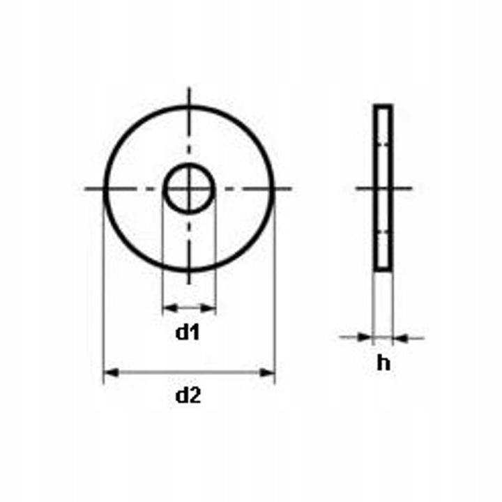 M10 PODKŁADKA PLASTIKOWA PŁASKA SZEROKA POLYA 7SZT Marka Bejmet