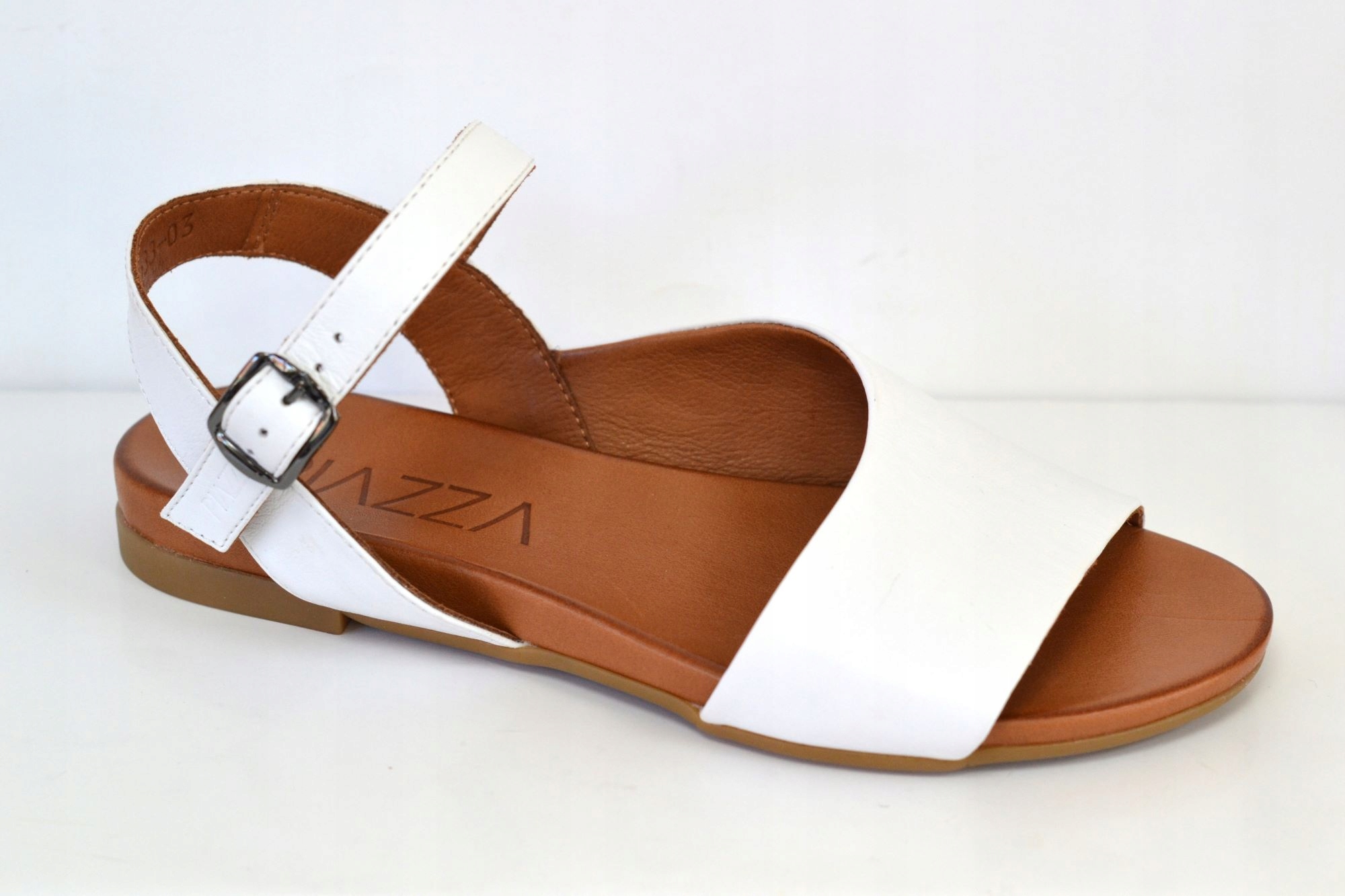 Piazza 910233-03 Sandály Bílé Ploché Podpatek VEL.37