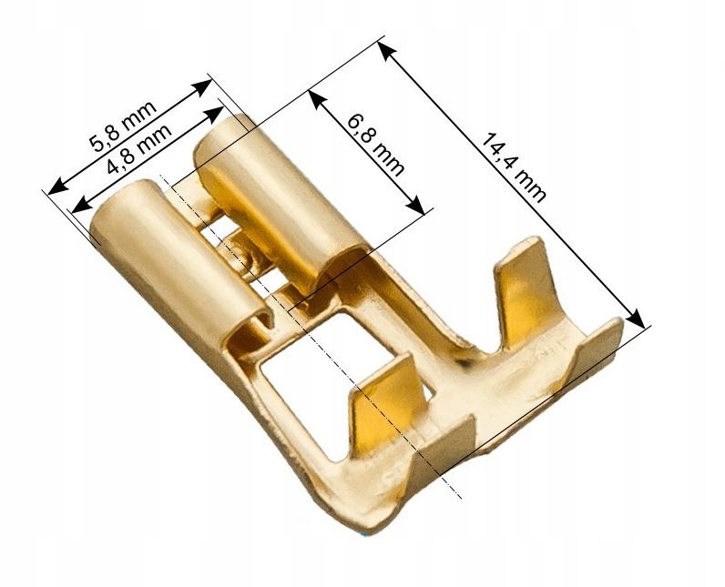 KONEKTOR NASUWKA 4.8/05 KĄTOWY 10 SZTUK Producent Avmarket
