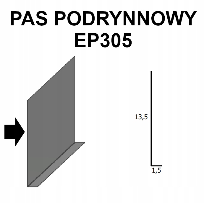 

Pas podrynnowy EP305 czarny 9005