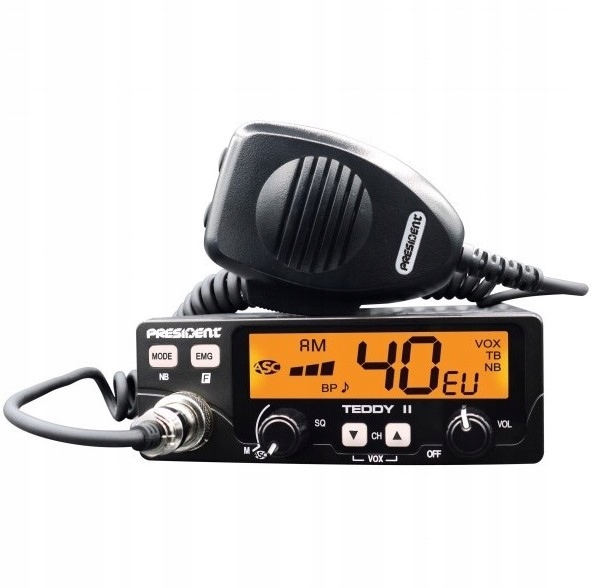 12/24V CB radio President Teddy II + ASC 7 kolorów AM/FM