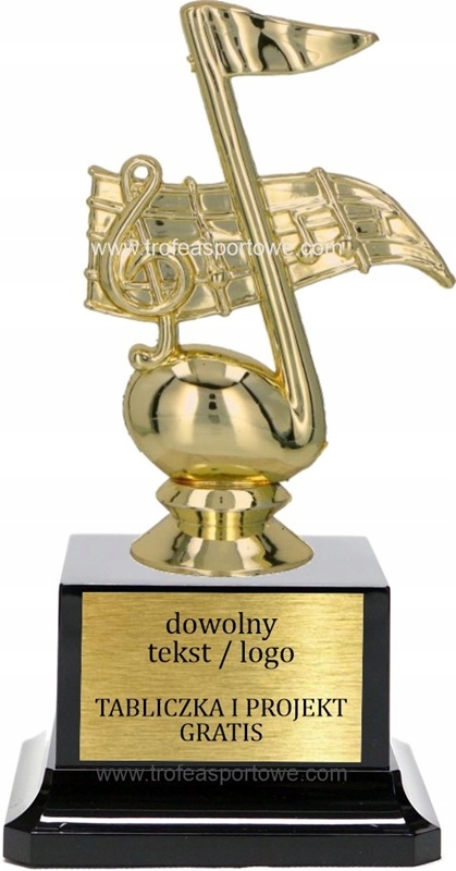 

statuetka muzyka śpiewanie nutka 17cm +tabliczka