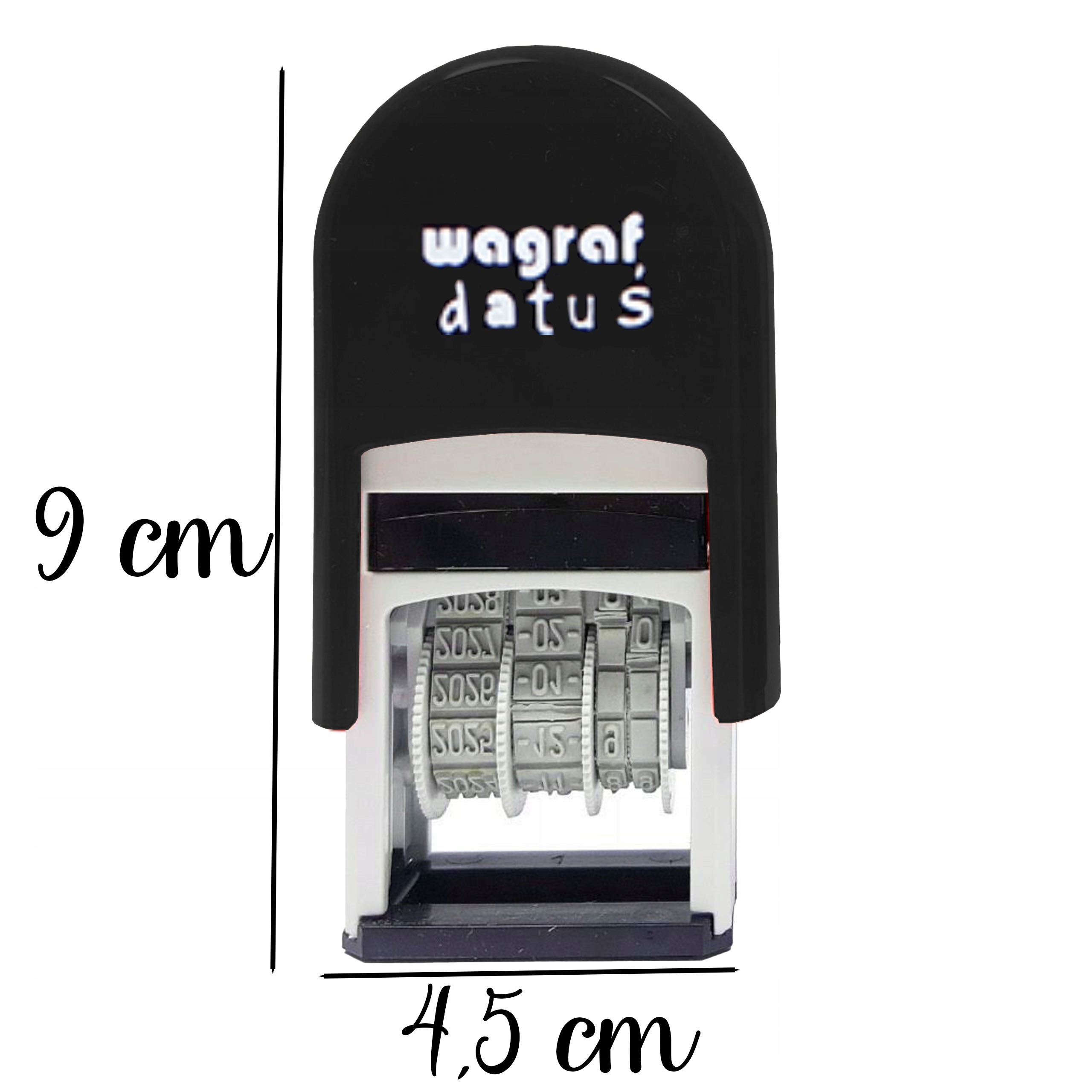 PIECZĄTKA DATOWNIK WAGRAF DATUŚ CYFRA DATA ROK MIESIĄC DZIEŃ CZARNY Marka Wagraf
