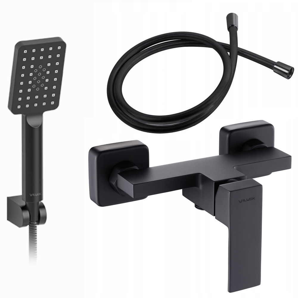 Nástenná Kúpeľňová Sprchová Batéria Ars Valvex Čierna Slúchadlo