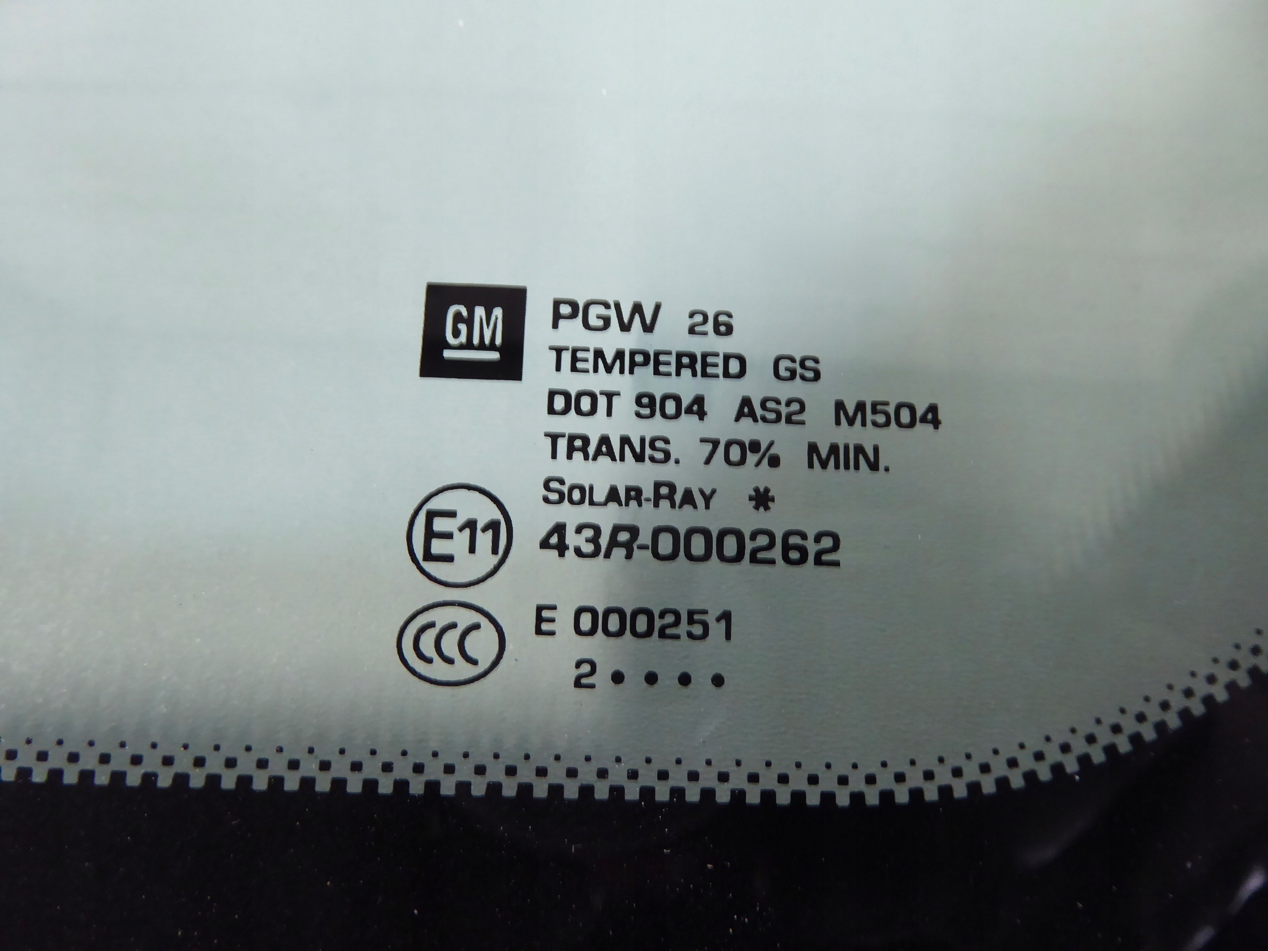 window left front 2012 OPEL ZAFIRA C TOURER