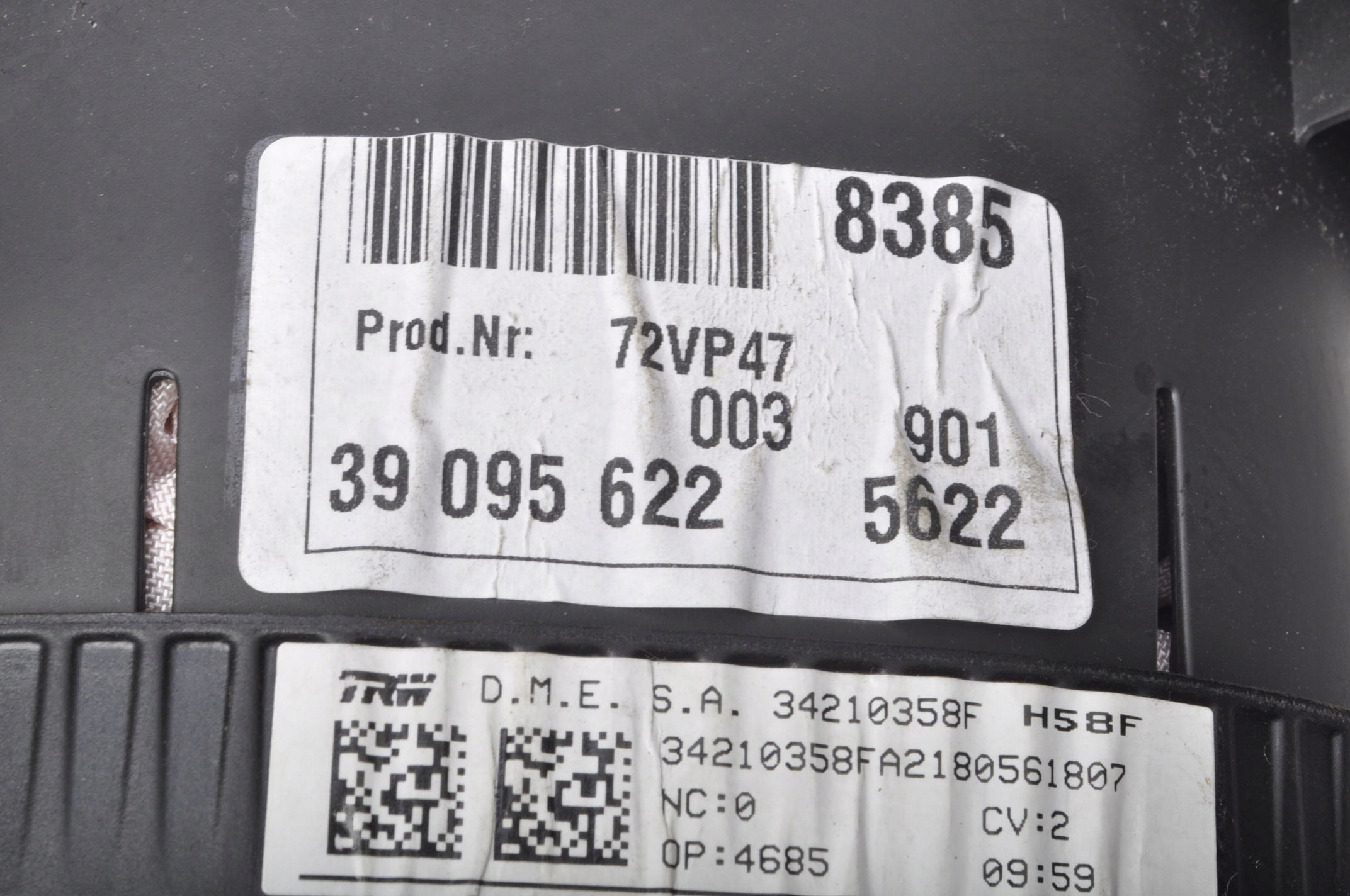 подушка безопасности opel oe 39095622