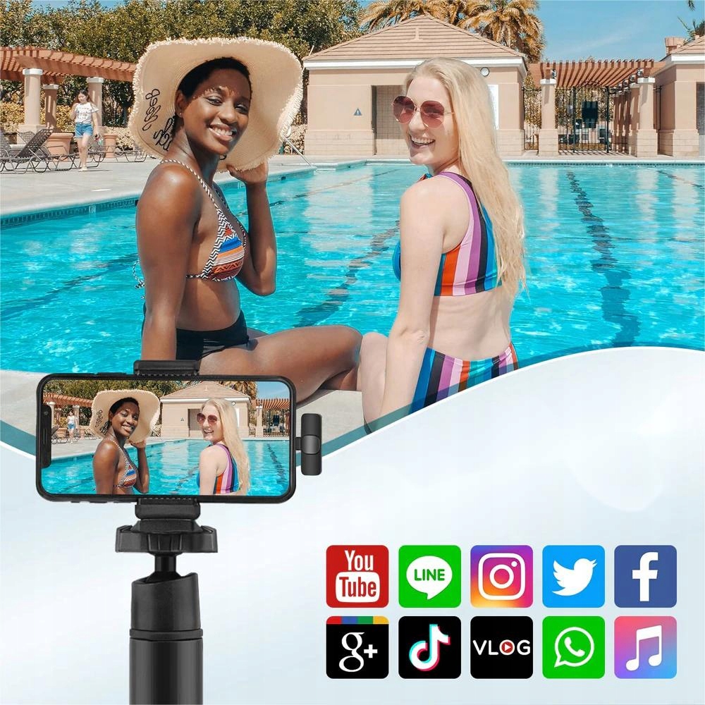 MIKROFON BEZPRZEWODOWY KRAWATOWY USB-C DO ANDROID Charakterystyka kierunkowa dookólna (kołowa)