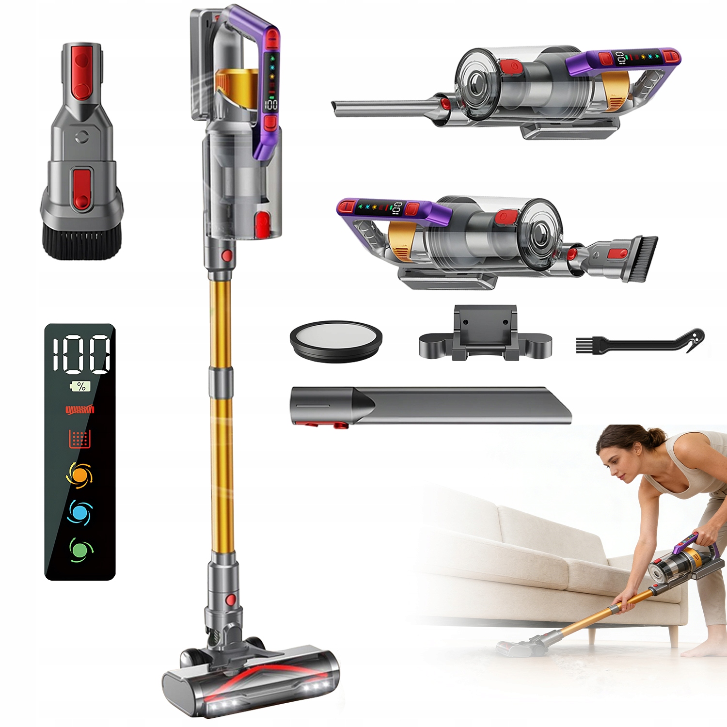 Výkonný Vysavač Pro Domácnost 350W 29KPA