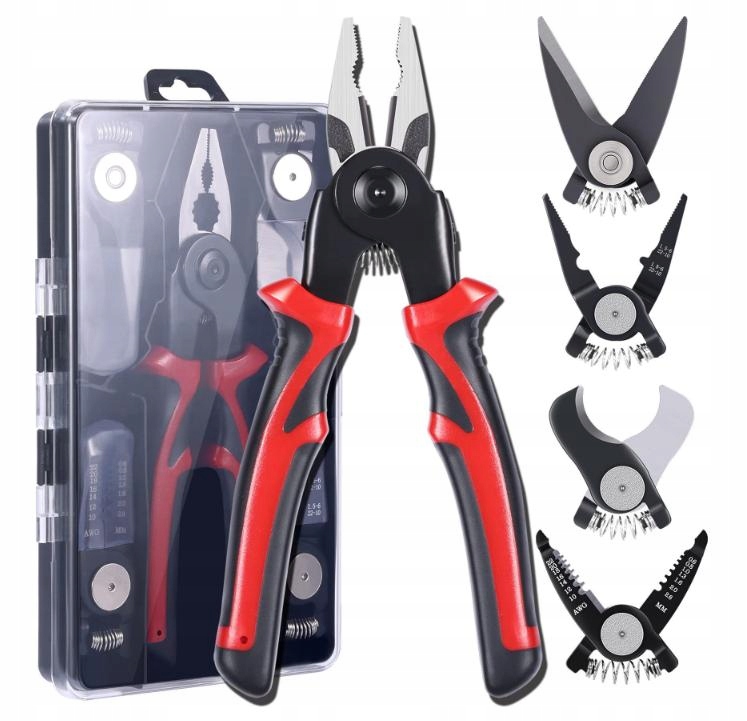 ProRock sada montérských kleští 5 v 1, černá-červená