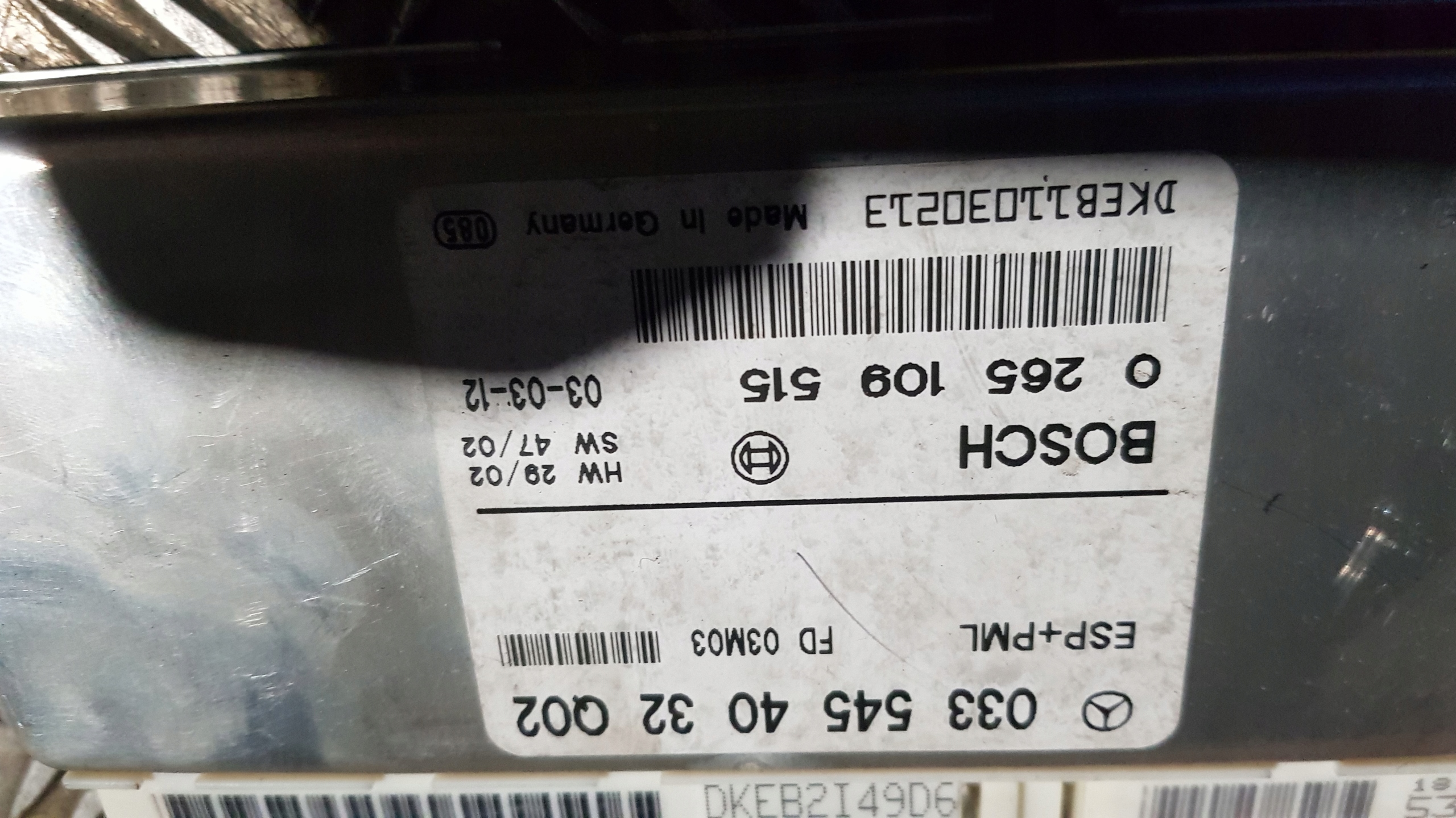 MERCEDES W211 module ESP PML 0265109515