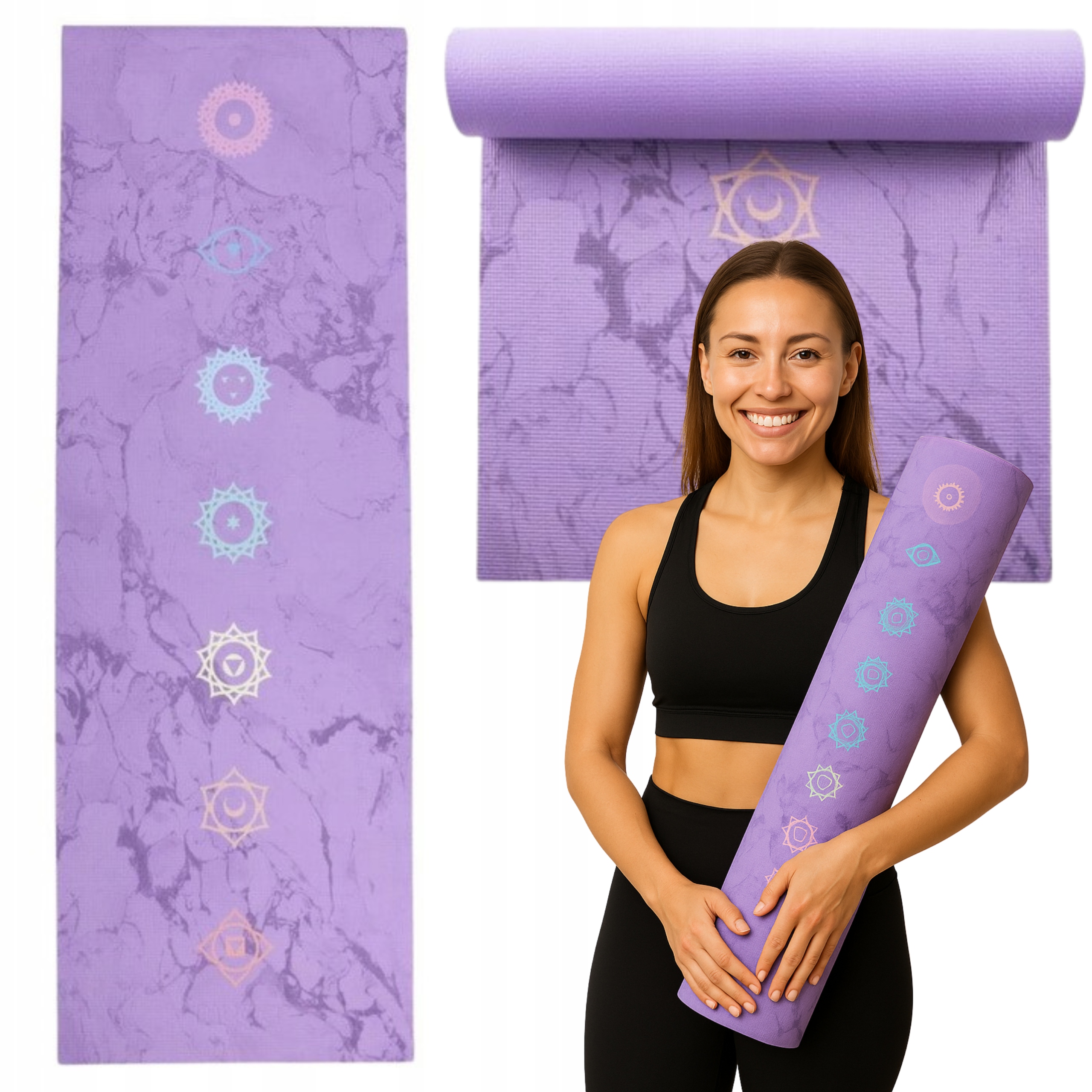 Mata do ćwiczeń jogi myga Chakra 6mm