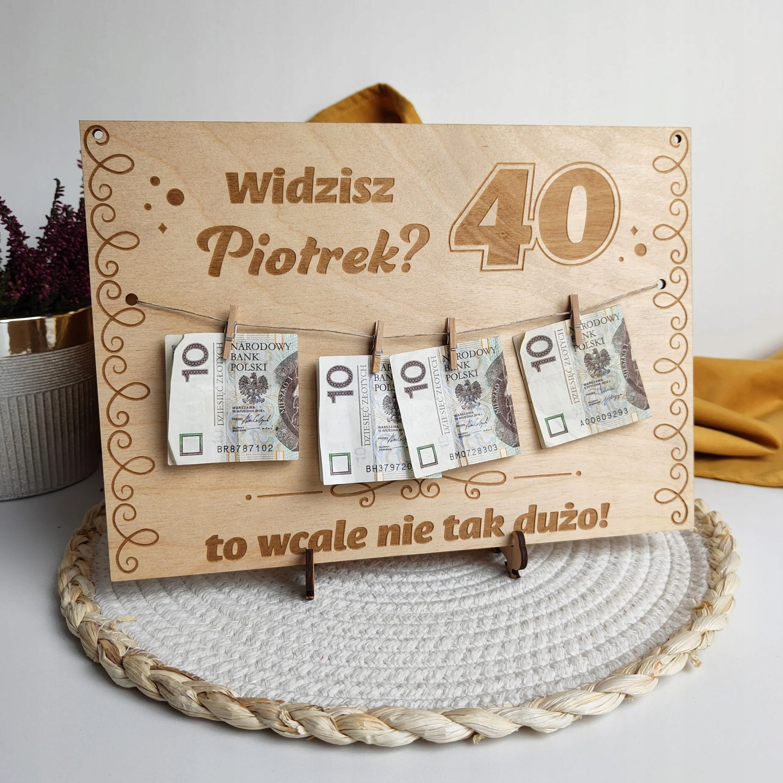 

Ramka na pieniądze urodziny 30, 40, 50, 60 lat