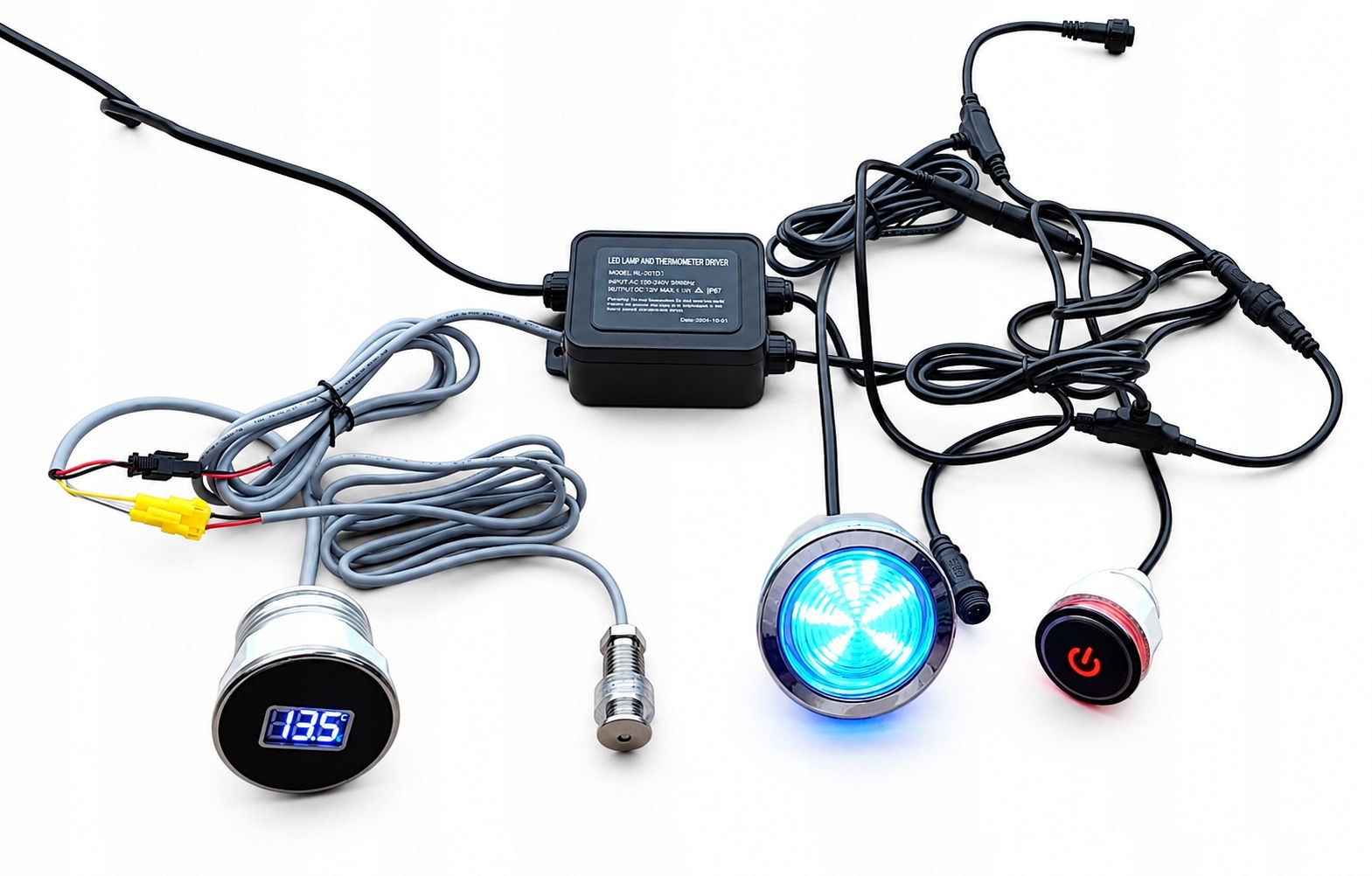 Elektrický teploměr Led osvětlení do Spa vířivky, vícebarevný