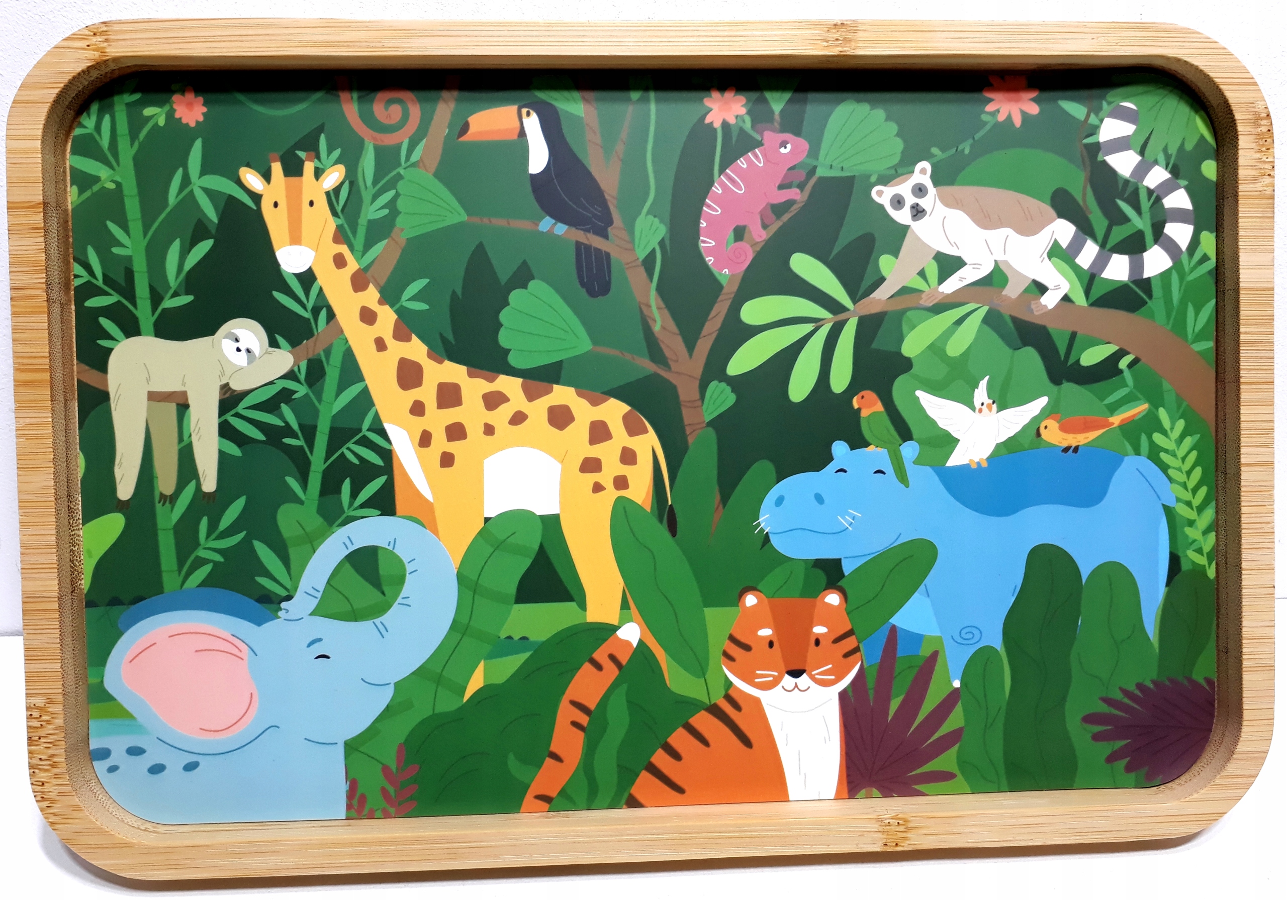 Taca bambusowa z dwustronną wkładką Z1054