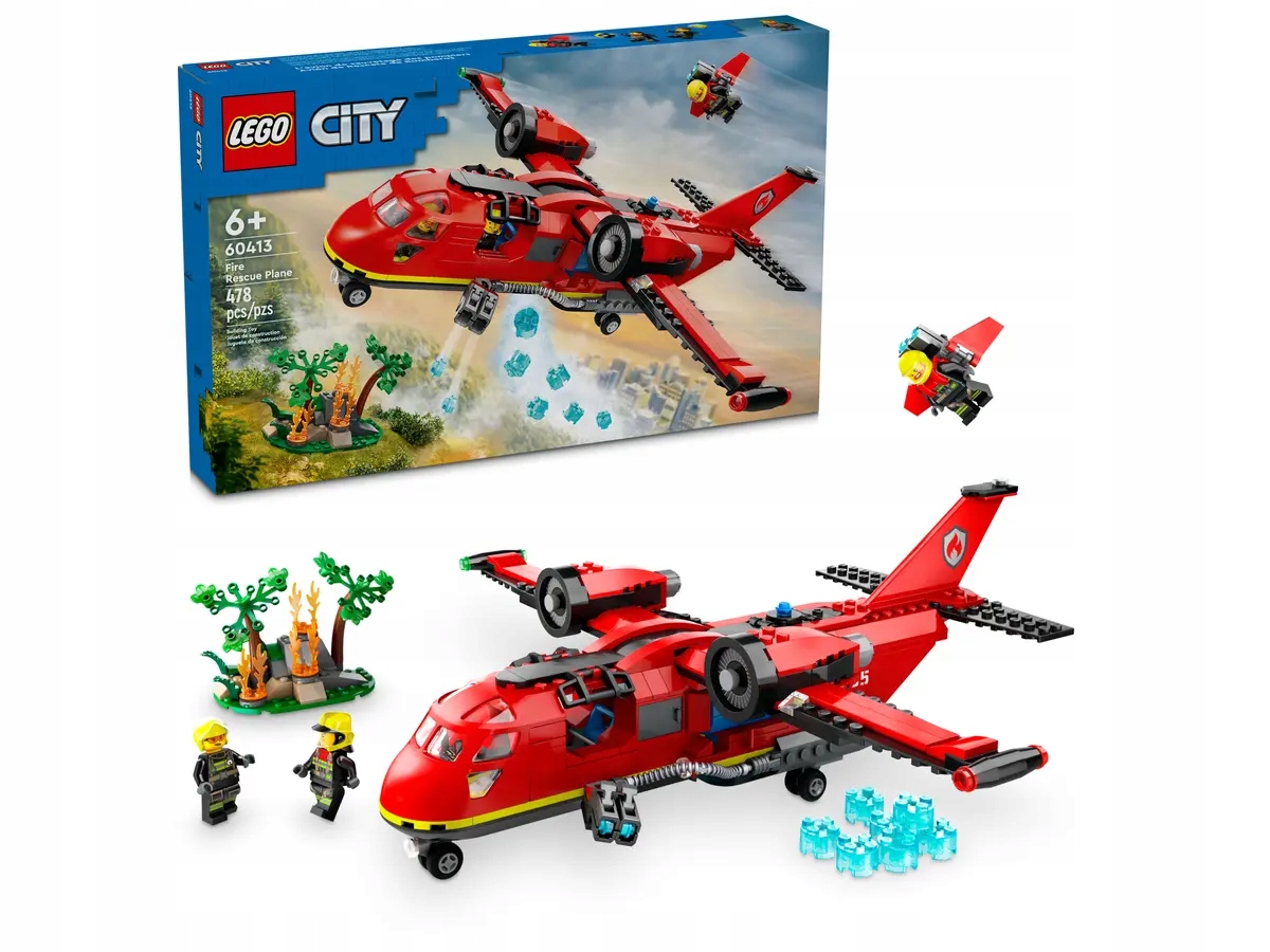 Lego City Hasičský Záchranný Letoun 478 Dílků 60413