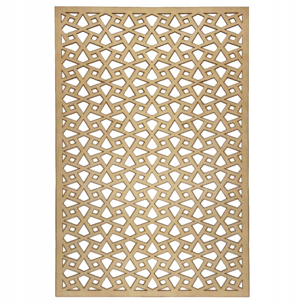 Dřevěný panel prolamovaný 89x59 cm vzor 65 mřížka na míru překližka 5 mm