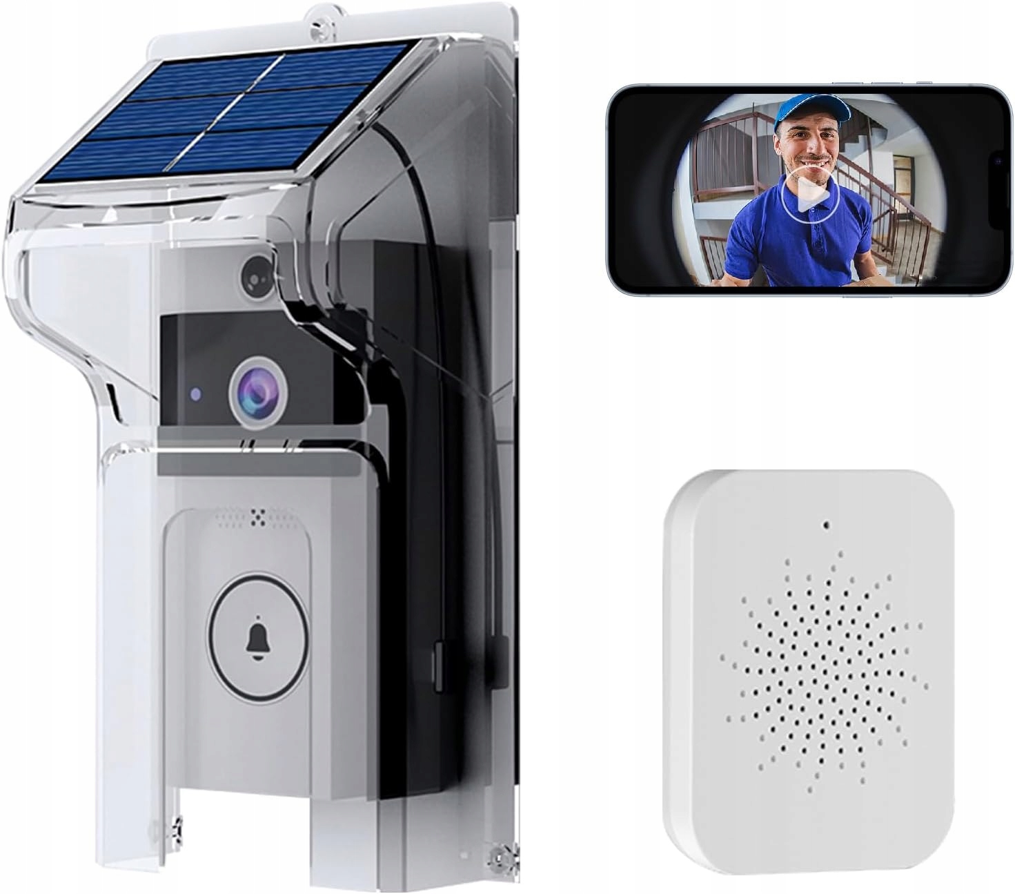 Videovrátnik Bezdrôtový Zvonček Smart Obest 1080P Nočná Vízia